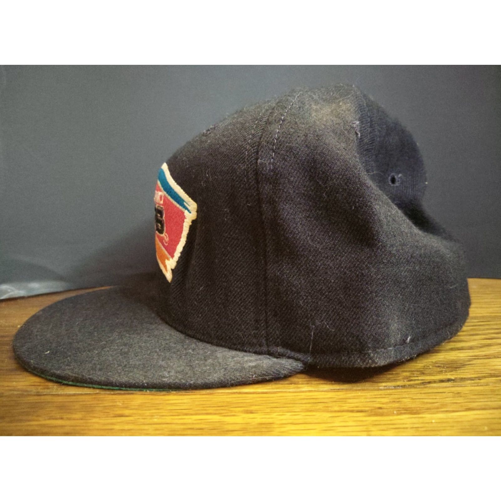 New Era VINTAGE San Antonio Spurs New Era Official NBA Hat 6 7/8 NWT USA Black Wool Twill 90s Mens Baseball Cap USA Spurs 90s Size ONE SIZE - 4 Thumbnail