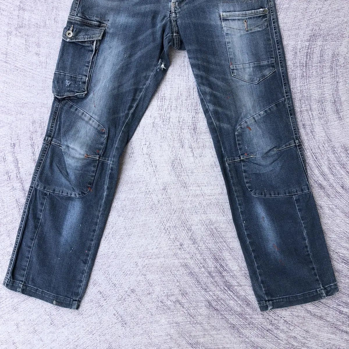Designer × Vintage Vintage Distressed Jeans Bush Pocket/Cargo pants Size US 30 / EU 46 - 3 Thumbnail