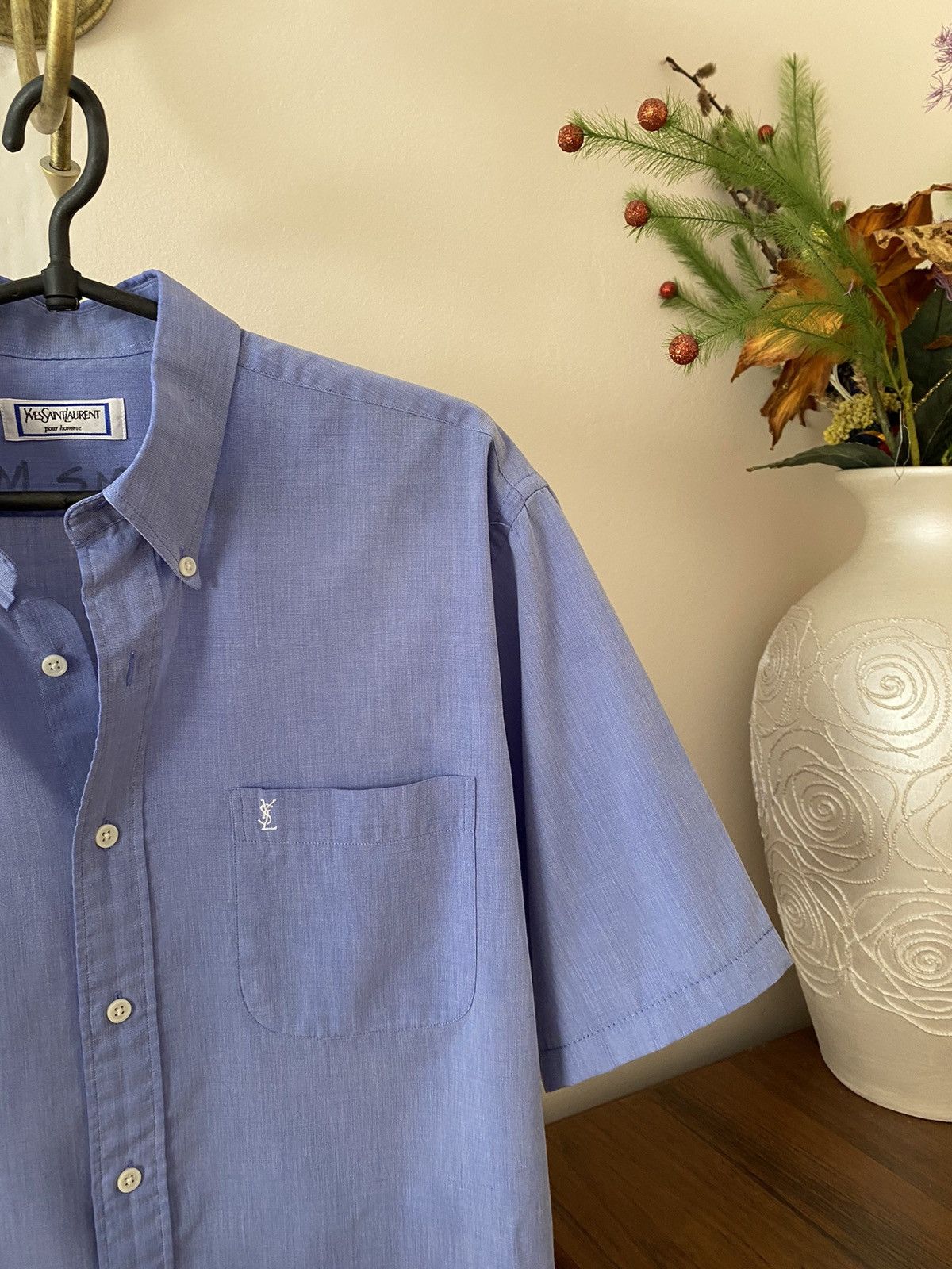 Yves Saint Laurent Vintage Yves Saint Laurent YSL Shirt Button Up Size US L / EU 52-54 / 3 - 4 Thumbnail