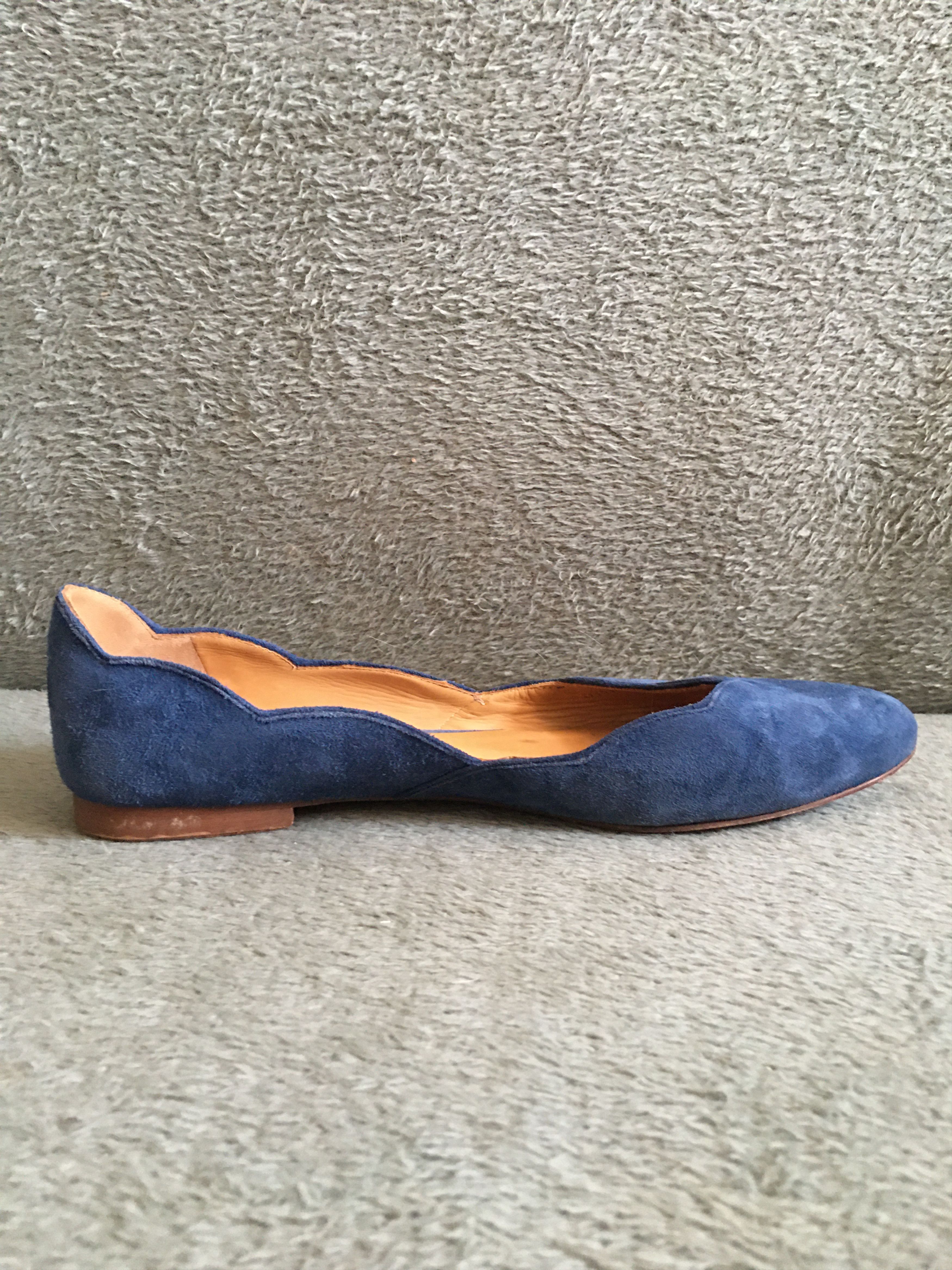 Sezane Sezane Blue Suede Flats Shoes EU 39 Size US 9 / IT 39 - 8 Thumbnail