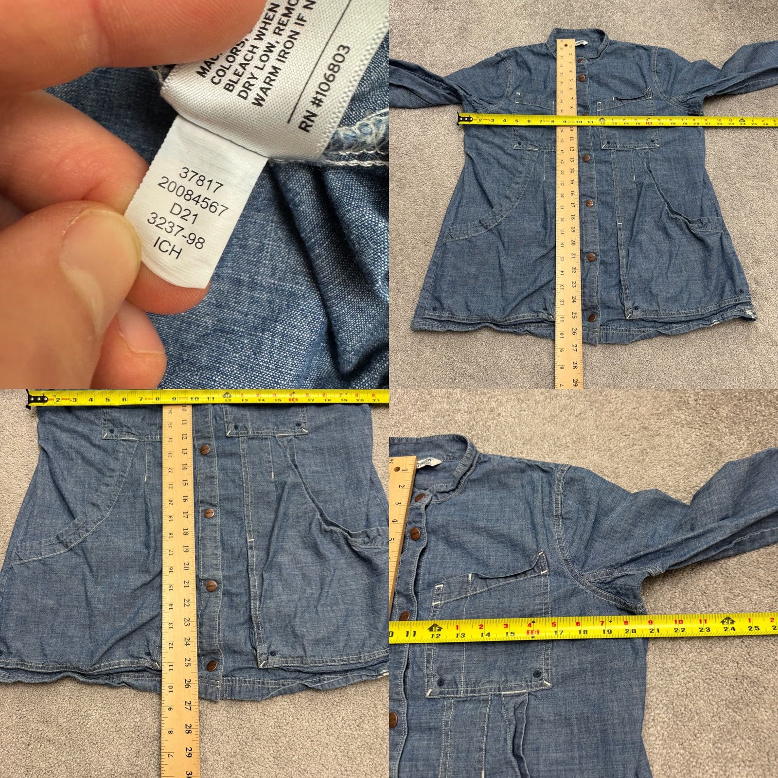 Vintage Duluth Chambray Cotton Button Down Shirt Shacket Womens Small Blue Top Organic Size S / US 4 / IT 40 - 9 Thumbnail