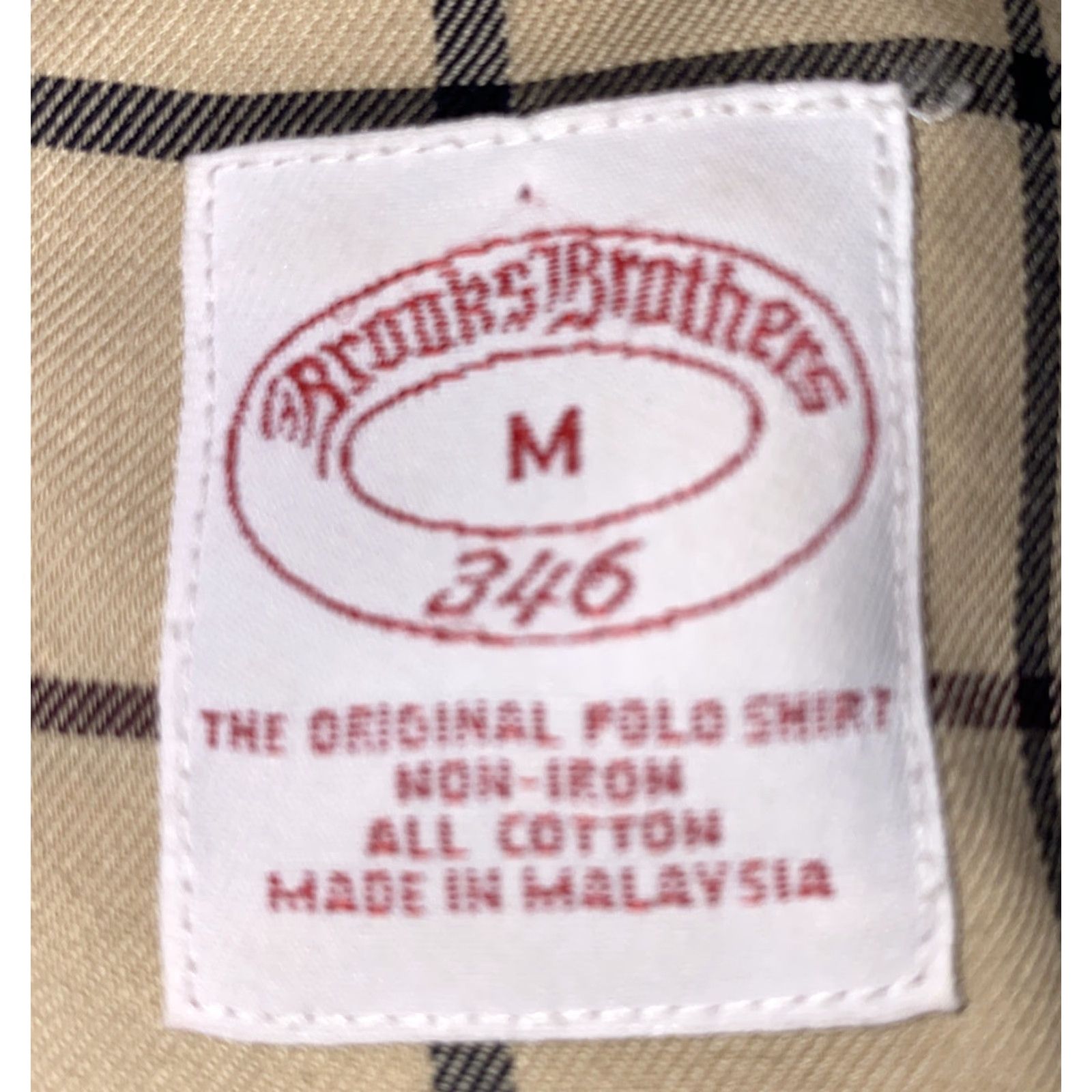 Brooks Brothers Brooks Brothers Shirt Mens Beige Long Sleeve Button-Front Size M Regular Cotton Button-Up Collared Check Vintage No Size US M / EU 48-50 / 2 - 6 Thumbnail