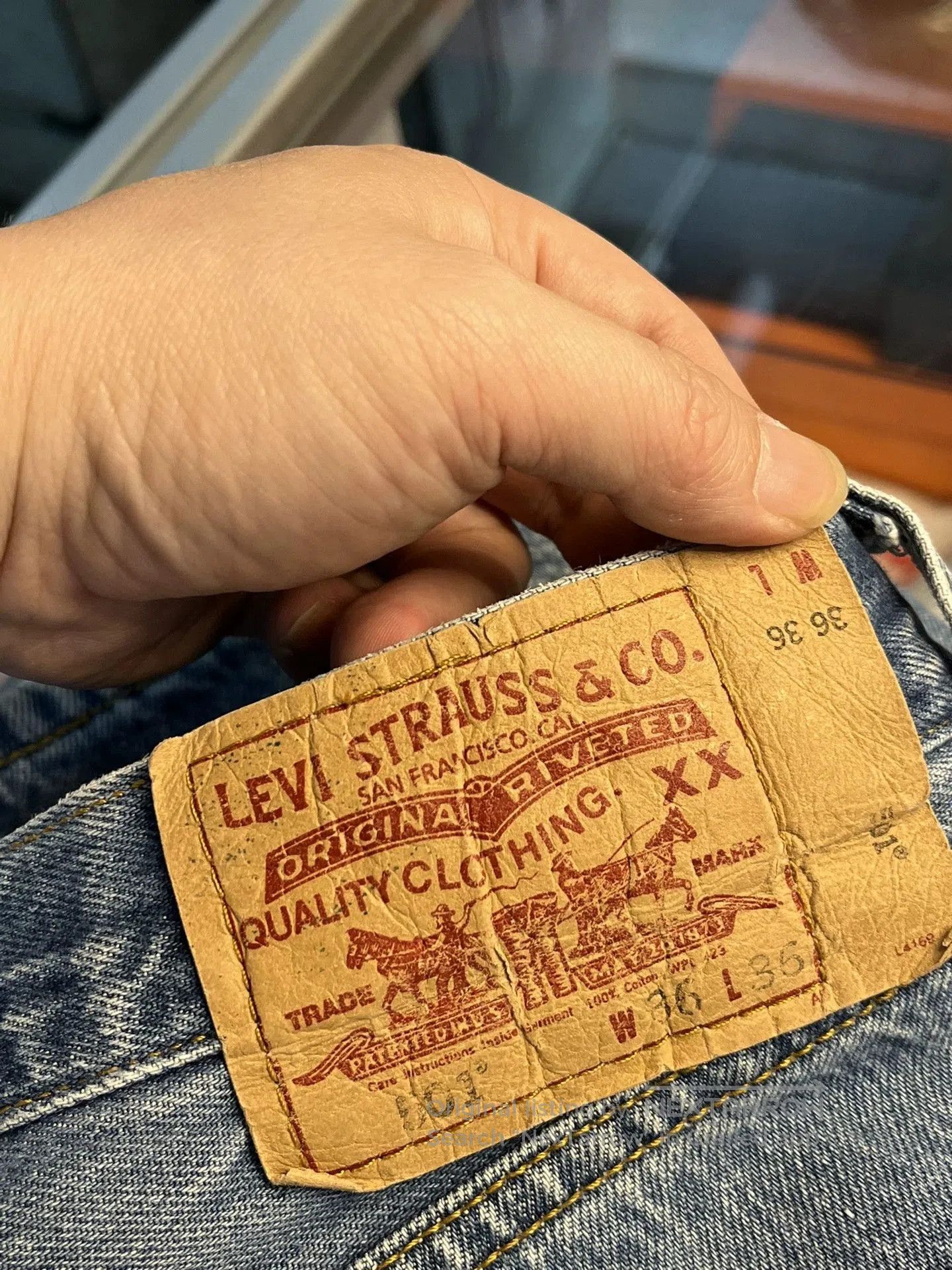 Levi's Vintage Levi's 501 Washed Blue Jeans 36. Size US 36 / EU 52 - 8 Thumbnail