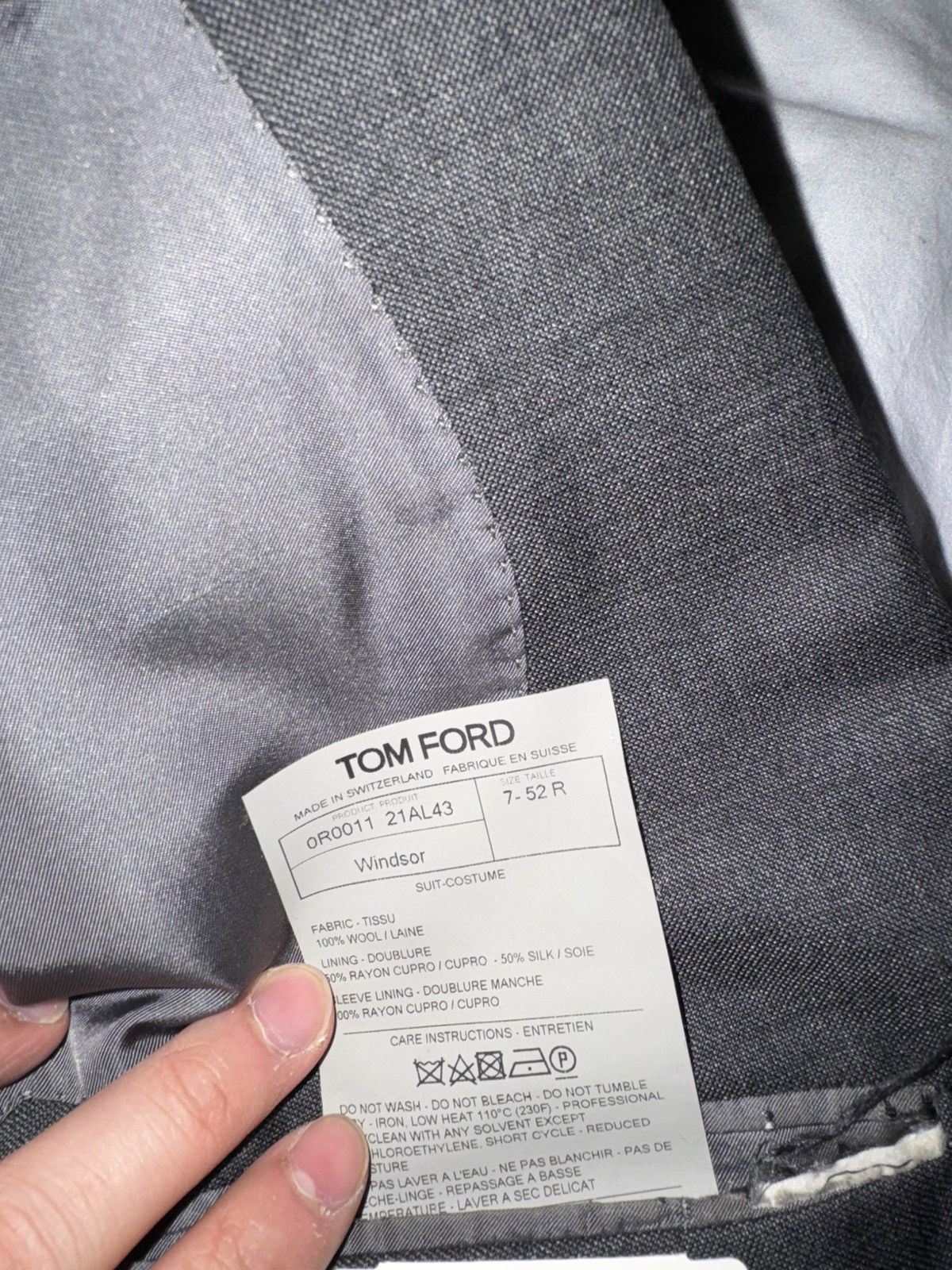 Tom Ford TOM FORD SUIT JACKET GREY Size 42R - 6 Thumbnail