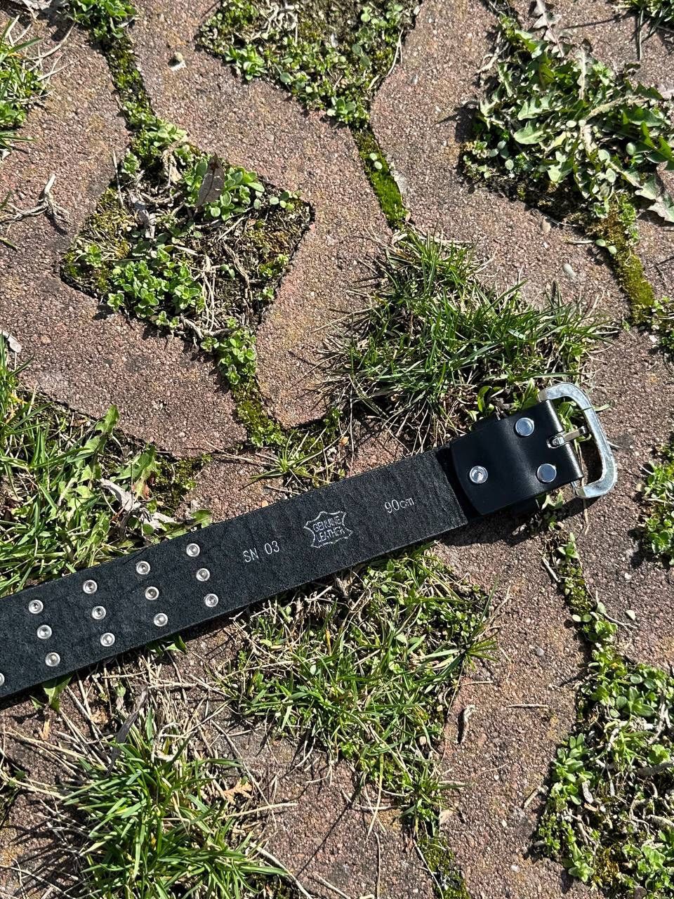 Japanese Brand Vintage Avantgarde Spiked Y2K Leather Belt Size ONE SIZE - 6 Thumbnail
