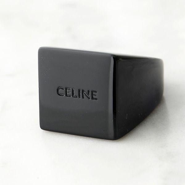Celine o1bcso1str1024 Size: OS / Square Ring in Black Size ONE SIZE - 3 Thumbnail