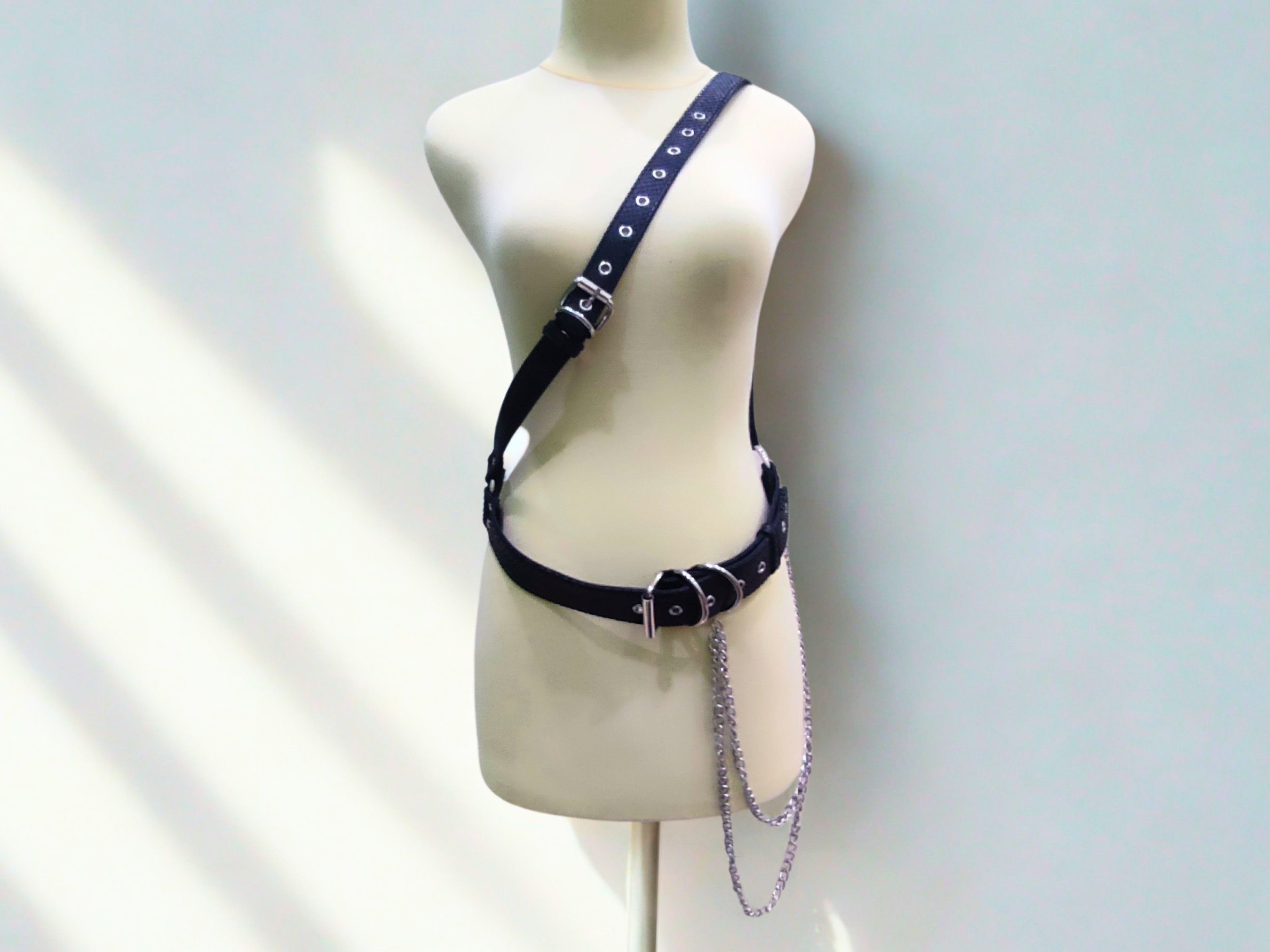 Handmade Harness Belt Carnival Punk Gothic Size ONE SIZE - 8 Thumbnail