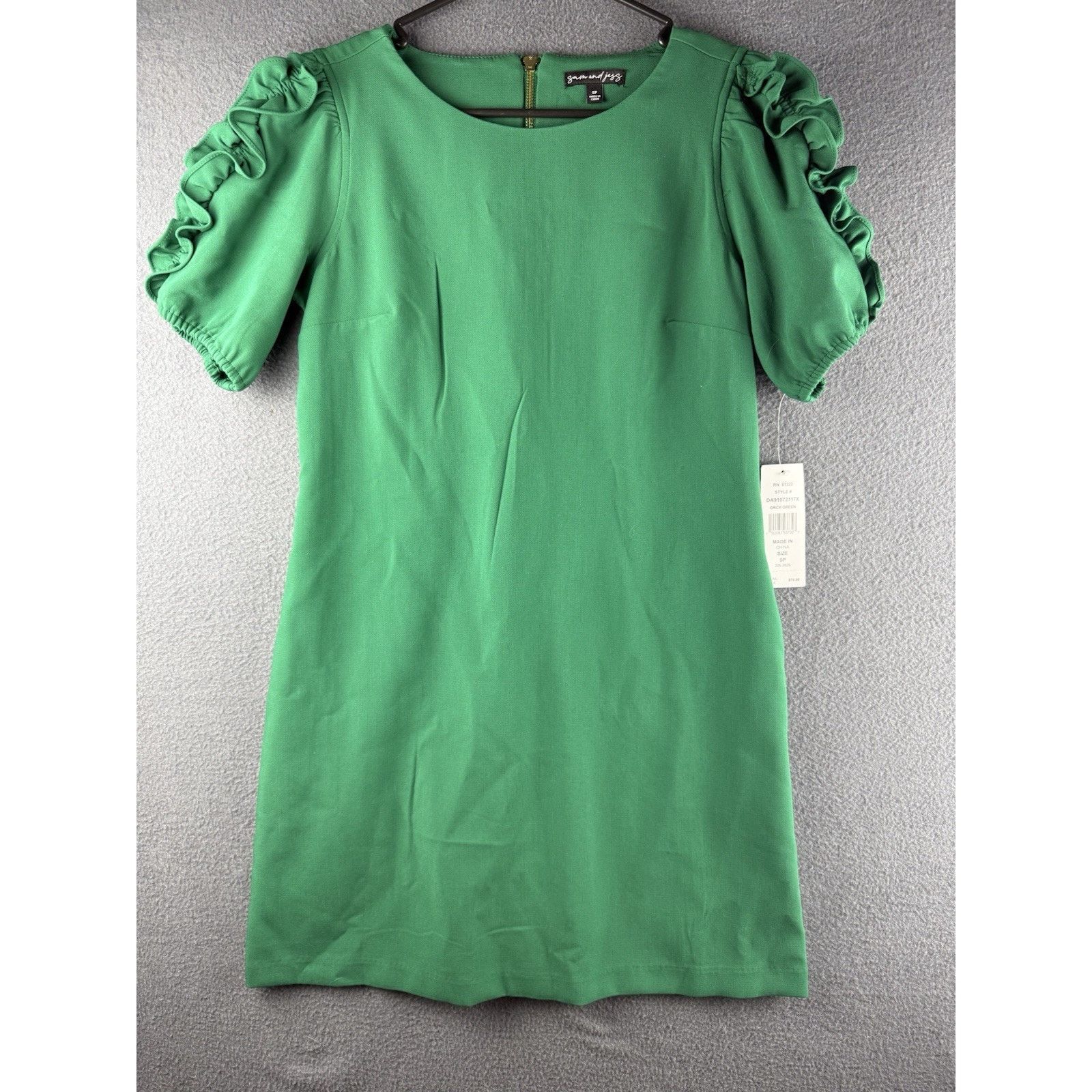 Other NWT Sam And Jess Sleeveless Orchard Green Ruffle Dress sz S Size S / US 4 / IT 40 - 1 Thumbnail