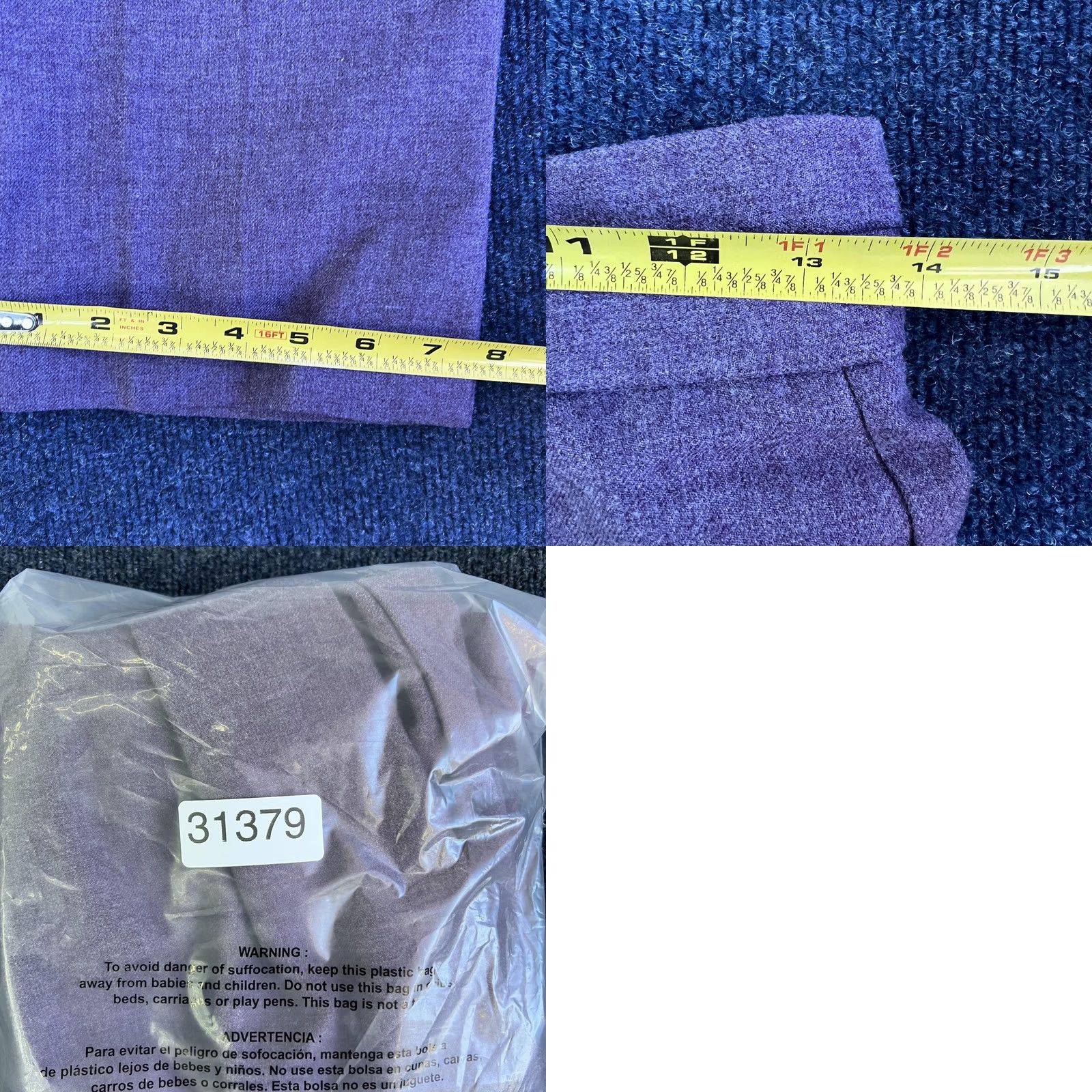 Vintage VINTAGE 90s Dress Pants Juniors 15/16 Purple Straight Leg Pleated Waist Size 36" / US 14 / IT 50 - 8 Thumbnail
