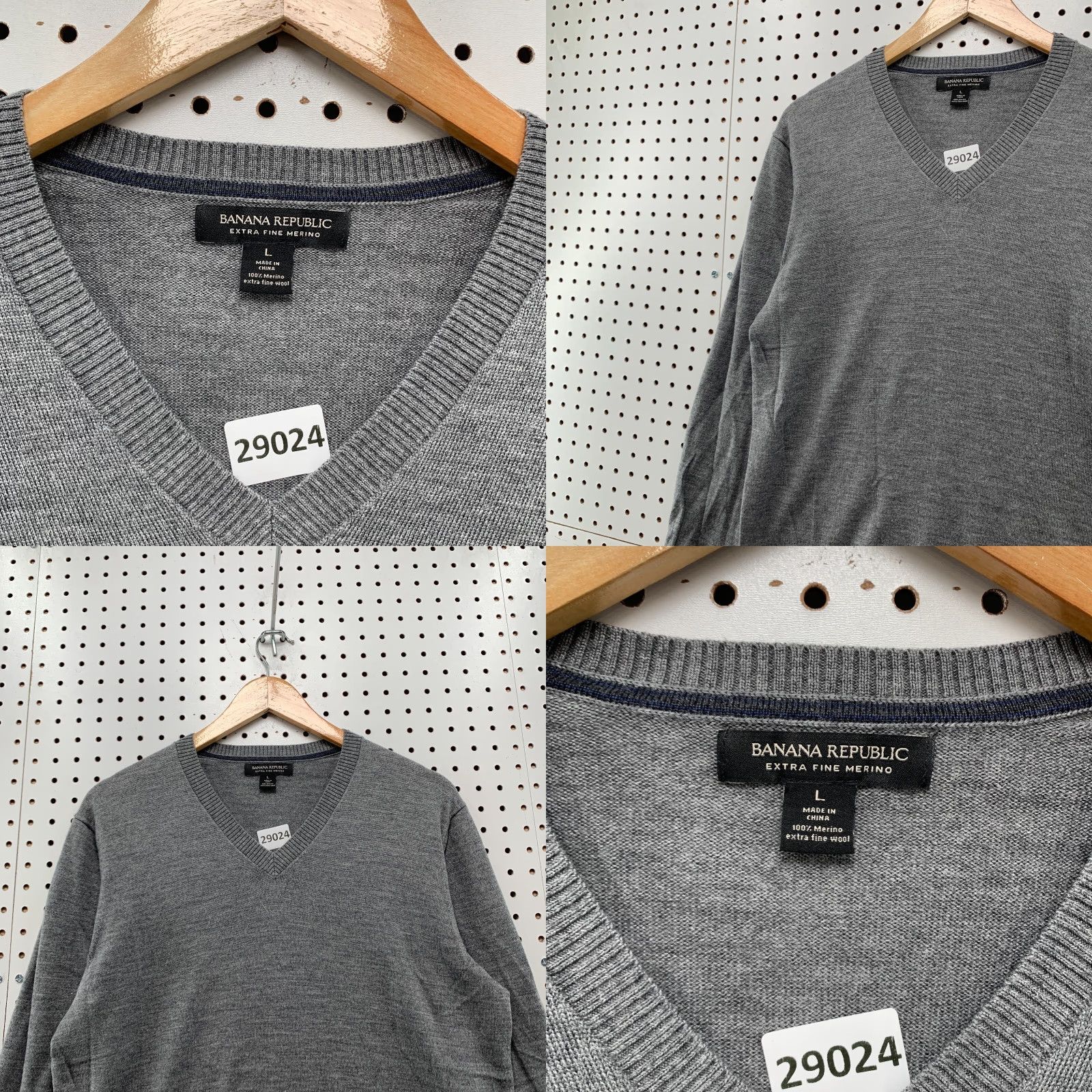 Banana Republic Banana Republic Sweater Men’s Large V-Neck 100% Merino Wool Pullover Gray Knit 22x27 Casual Winter Knitwear Mens Size US L / EU 52-54 / 3 - 8 Thumbnail