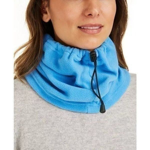 DKNY DKNY Drawstring Polar Fleece Neckwarmer, 1SFM, Blue Size ONE SIZE - 1 Thumbnail