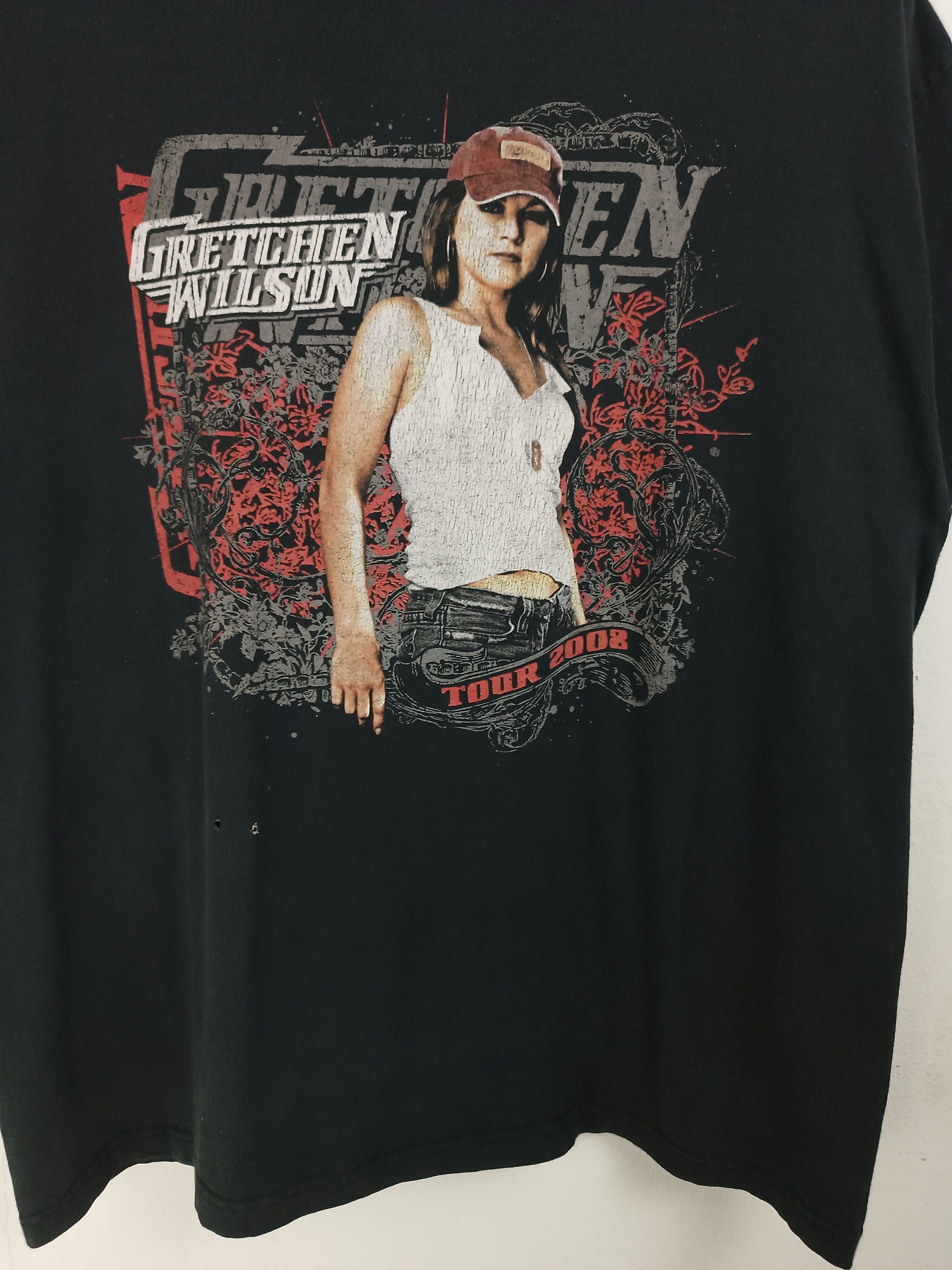 Vintage THRASH FADED VINTAGE '08 GRETCHEN WILSON TOUR TEE kid rock Size US XL / EU 56 / 4 - 9 Thumbnail