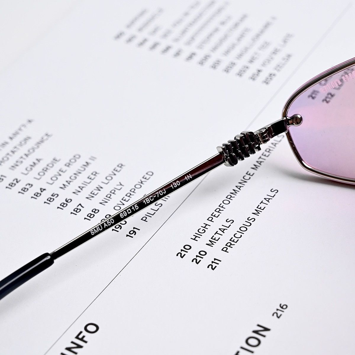 Miu Miu MIU MIU 0MU A50S SUNGLASSES Size ONE SIZE - 6 Thumbnail