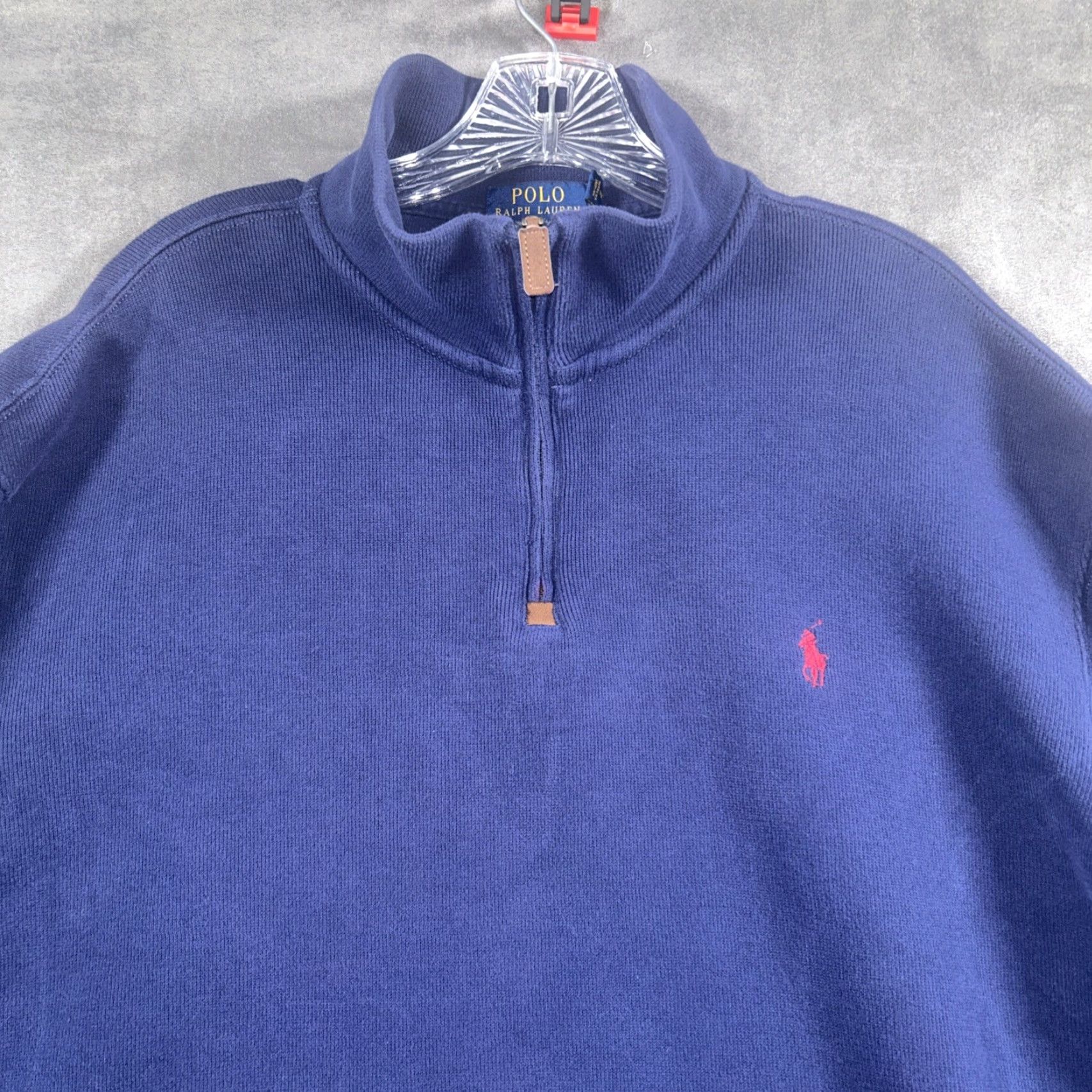 Polo Ralph Lauren Polo Ralph Lauren Sweater Shirt 2XL Blue Long Sleeve Mock Neck 1/4 Zip Pullover Size US XXL / EU 58 / 5 - 2 Thumbnail