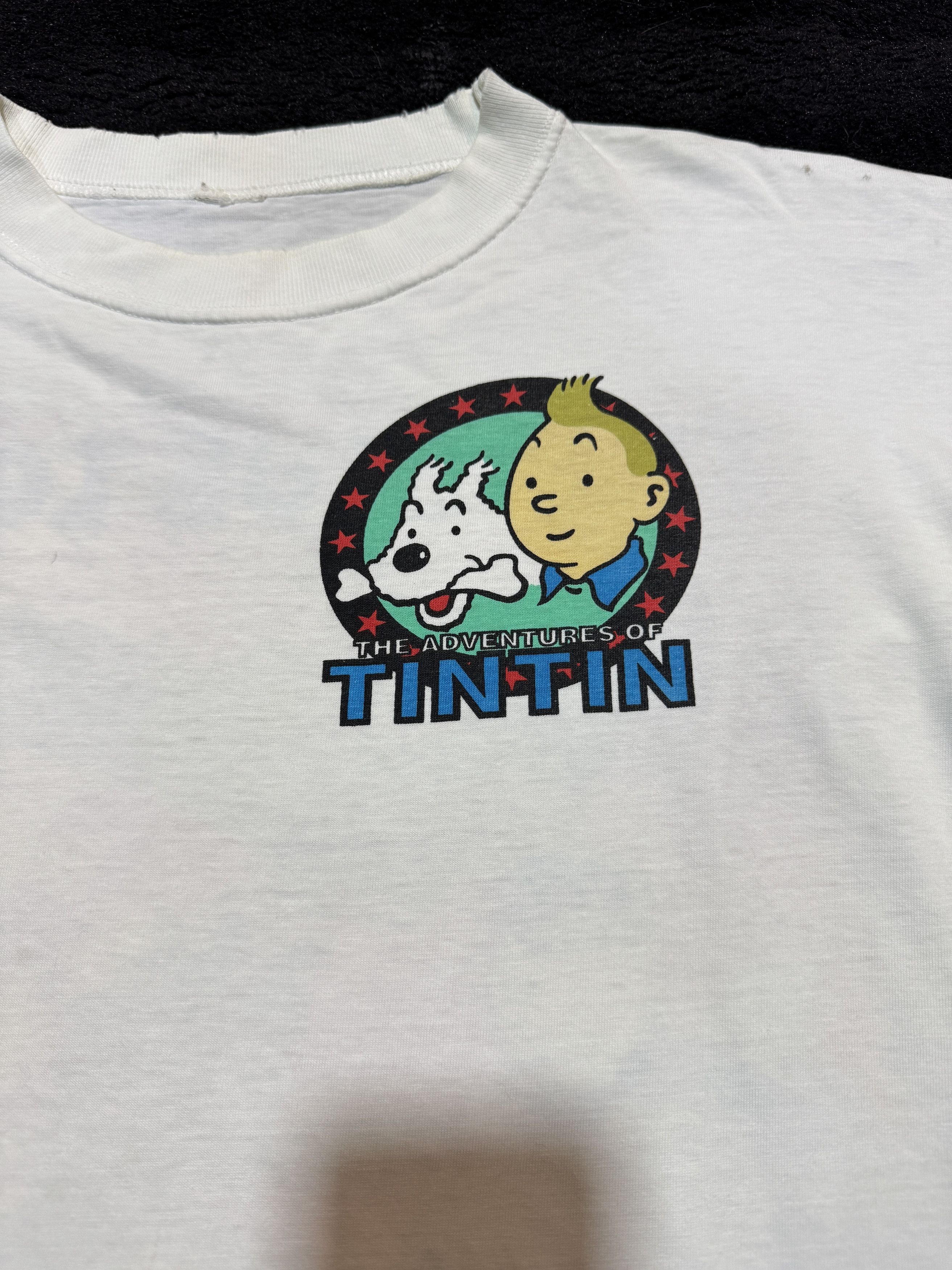 Vintage Vintage The Adventure Of Tintin The Blue Lotus T shirt Size US M / EU 48-50 / 2 - 4 Thumbnail