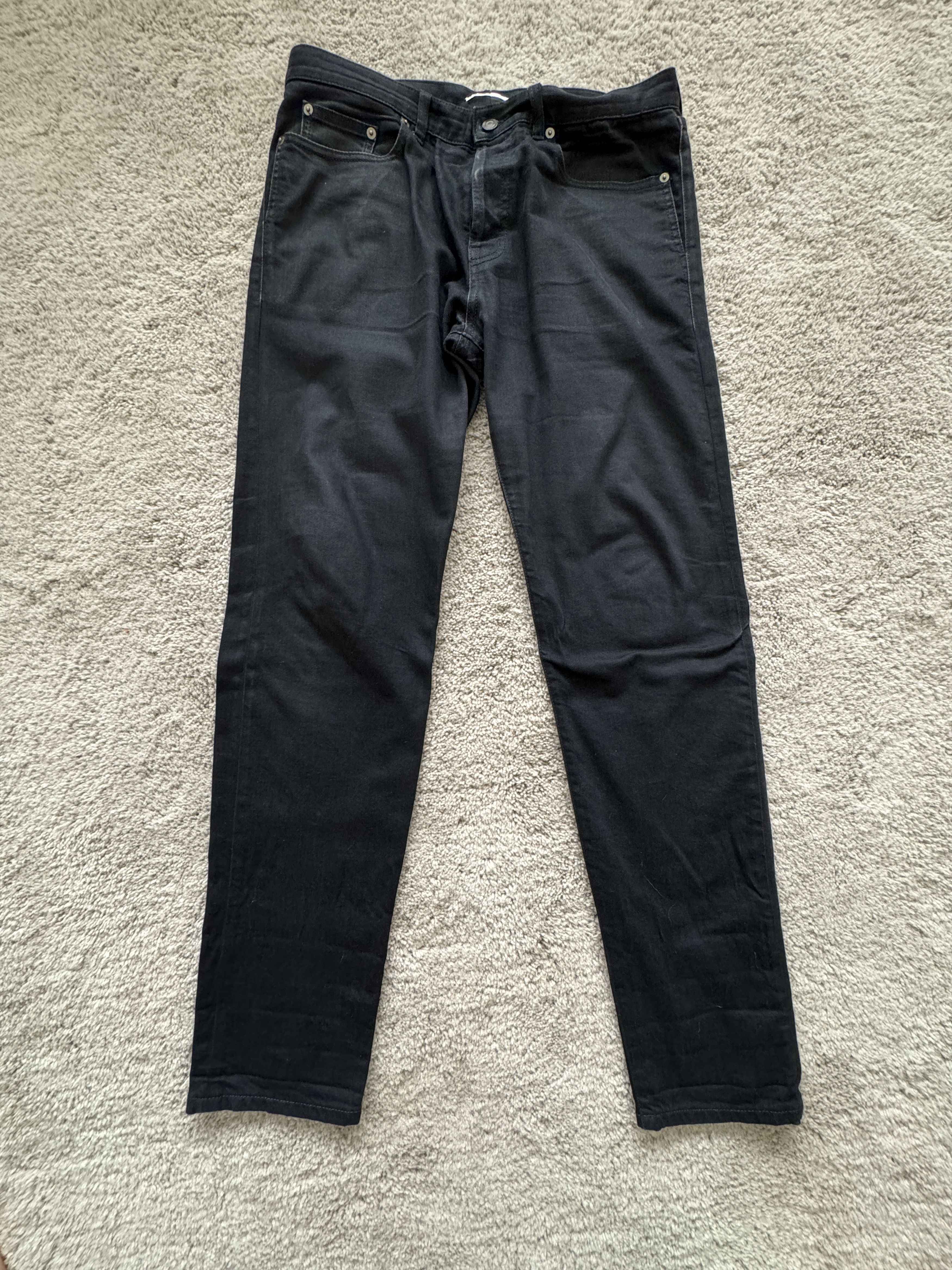 image of Saint Laurent Paris Slim Black Stretch Jeans D15 Size 34 Retail $550, Men's