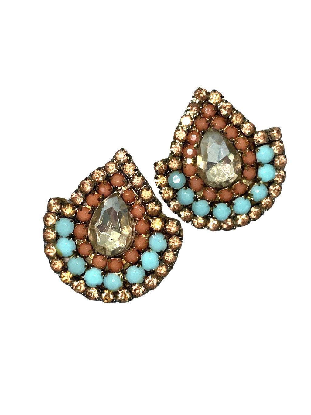 Vintage Art Deco Vintage Czech Abstract Earrings Size ONE SIZE - 4 Thumbnail