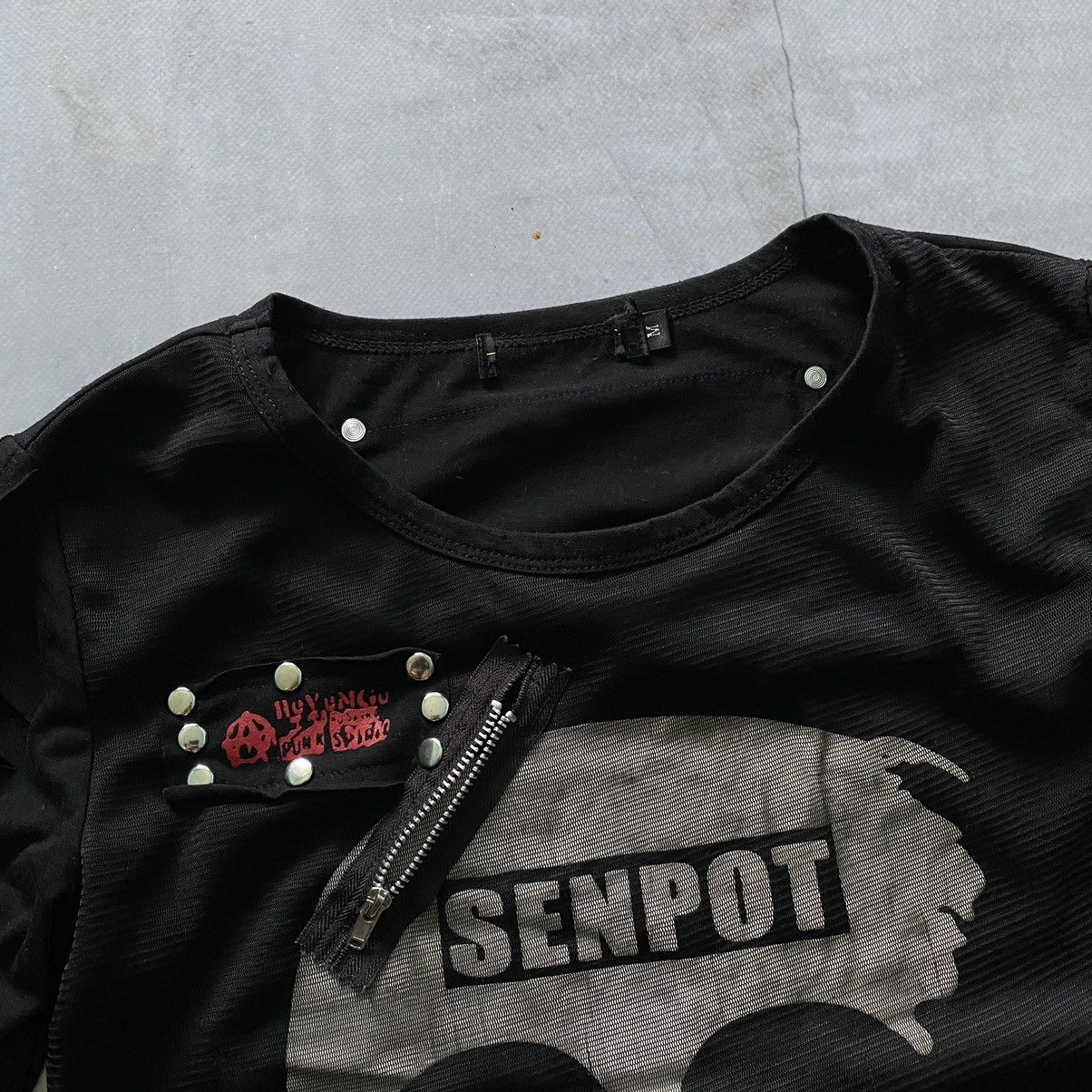 Japanese Brand VTG 90s Opium Goth Bandage Zip Longsleeve Tripp NYC Style Size M / US 6-8 / IT 42-44 - 4 Thumbnail