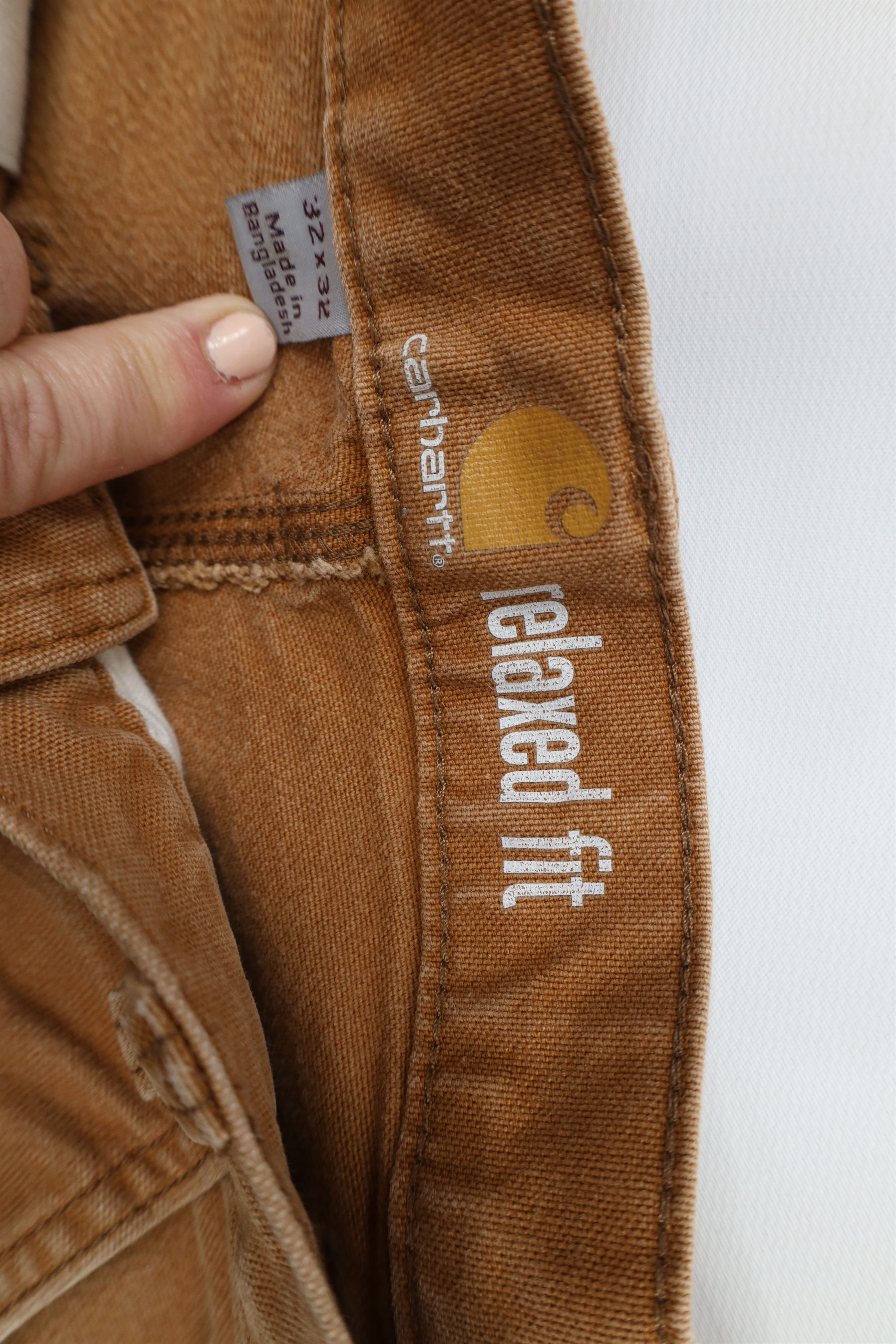 Carhartt × Vintage Vintage Y2K Carhartt Relaxed Fit Canvas Dungaree Pants Brown Size US 32 / EU 48 - 9 Thumbnail