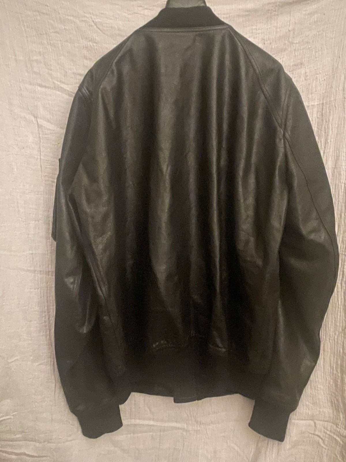 Rick Owens Rick Owens Larry 2019 Calf Leather Bomber Jacket Size US XL / EU 56 / 4 - 2 Thumbnail