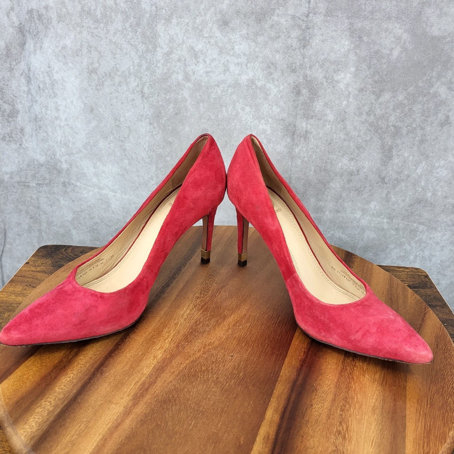 Tory Burch Tory Burch Pump Heels Womens Size 7.5 Red Suede Leather Pointed Toe Stiletto Size US 8 / IT 38 - 6 Thumbnail