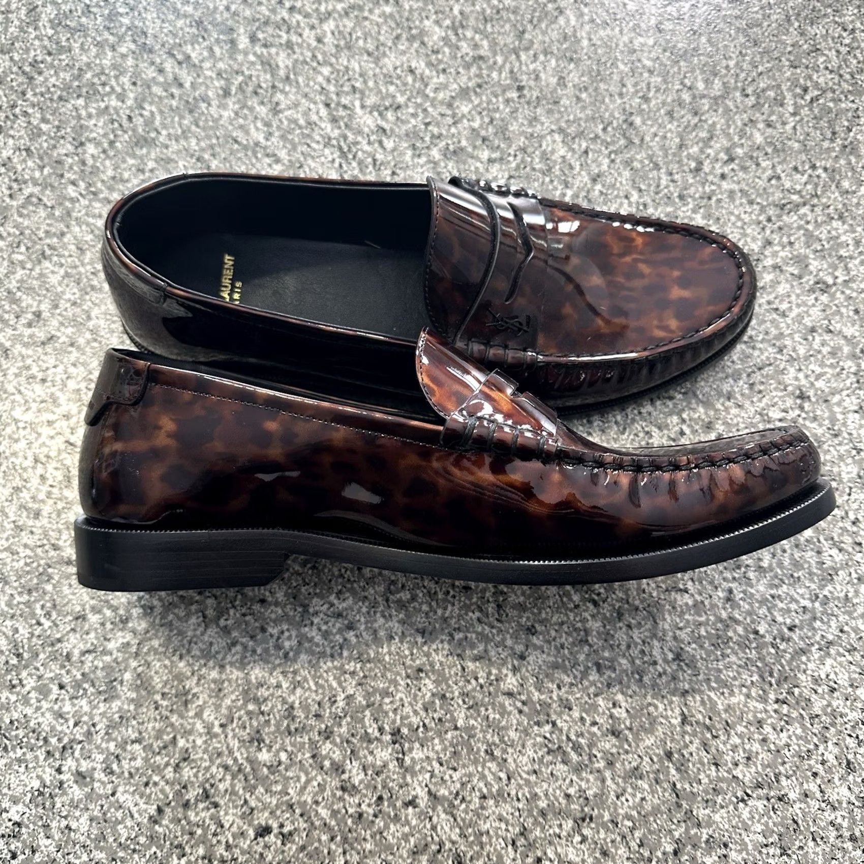 Yves Saint Laurent Saint Laurent Le Loafer Monogram Penny Slippers Loafer Brown Patent Leather 41 11 US Women Vintage 670232 Size US 11 / IT 41 - 7 Thumbnail