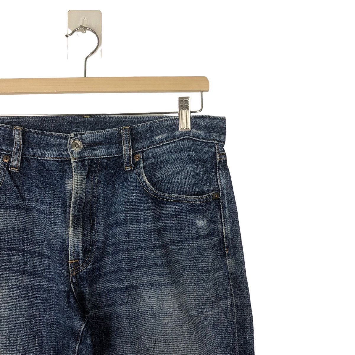 Japanese Brand 🔥RARE DISTRESSED DENIM JEANS UNIQLO JAPAN ISSEY MIYAKE Size US 32 / EU 48 - 4 Thumbnail