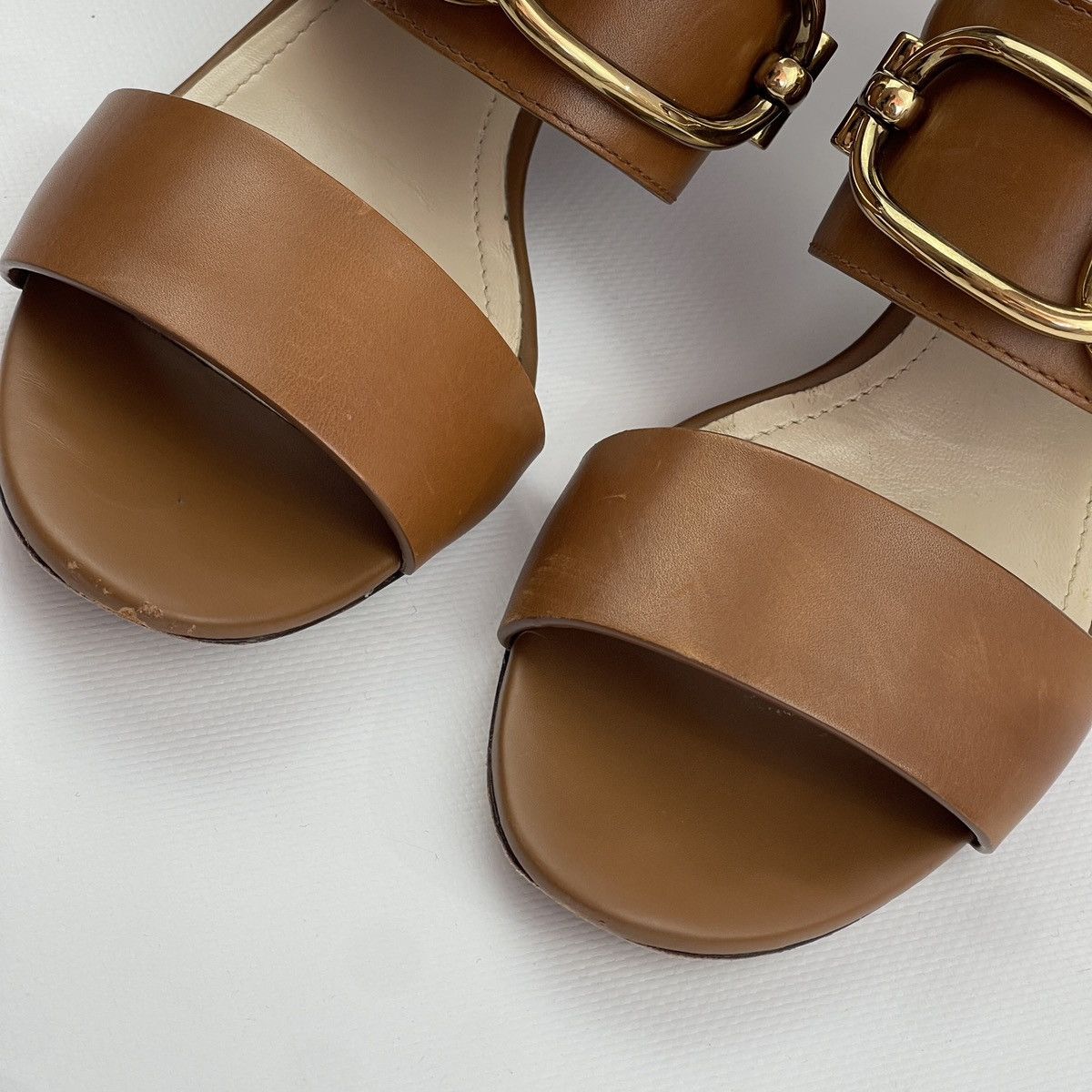Tod's Tod's Brown Leather Heeled Sandals Size US 9 / IT 39 - 6 Thumbnail