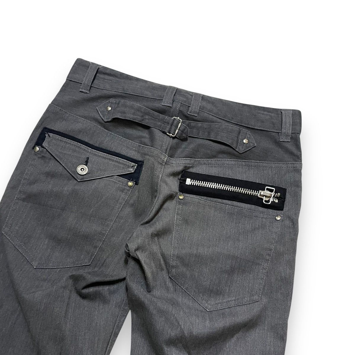 semanticdesign ORIGINAL DESIGNER SEMANTICS SLACK COTTON BUCKLE BACK (31×42 Size US 31 - 7 Thumbnail