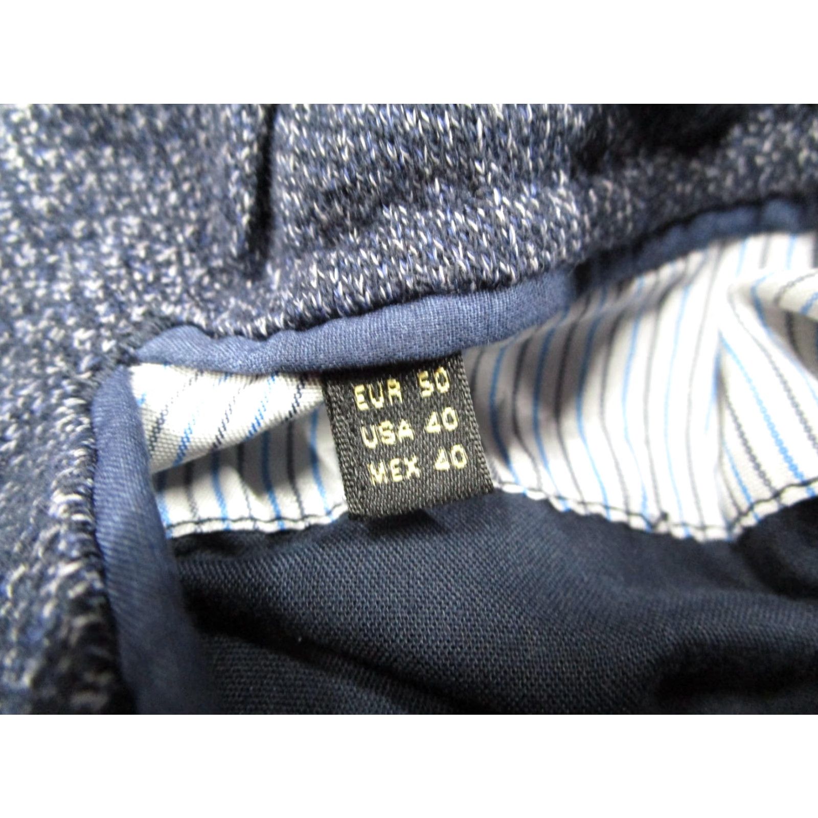 Massimo Dutti Massimo Dutti Mens Blazer Sport Coat Jacket Casual Blue Cotton Patch Pocket Single-Breasted Notch Lapel 40 Regular Mens Size 40R - 3 Thumbnail