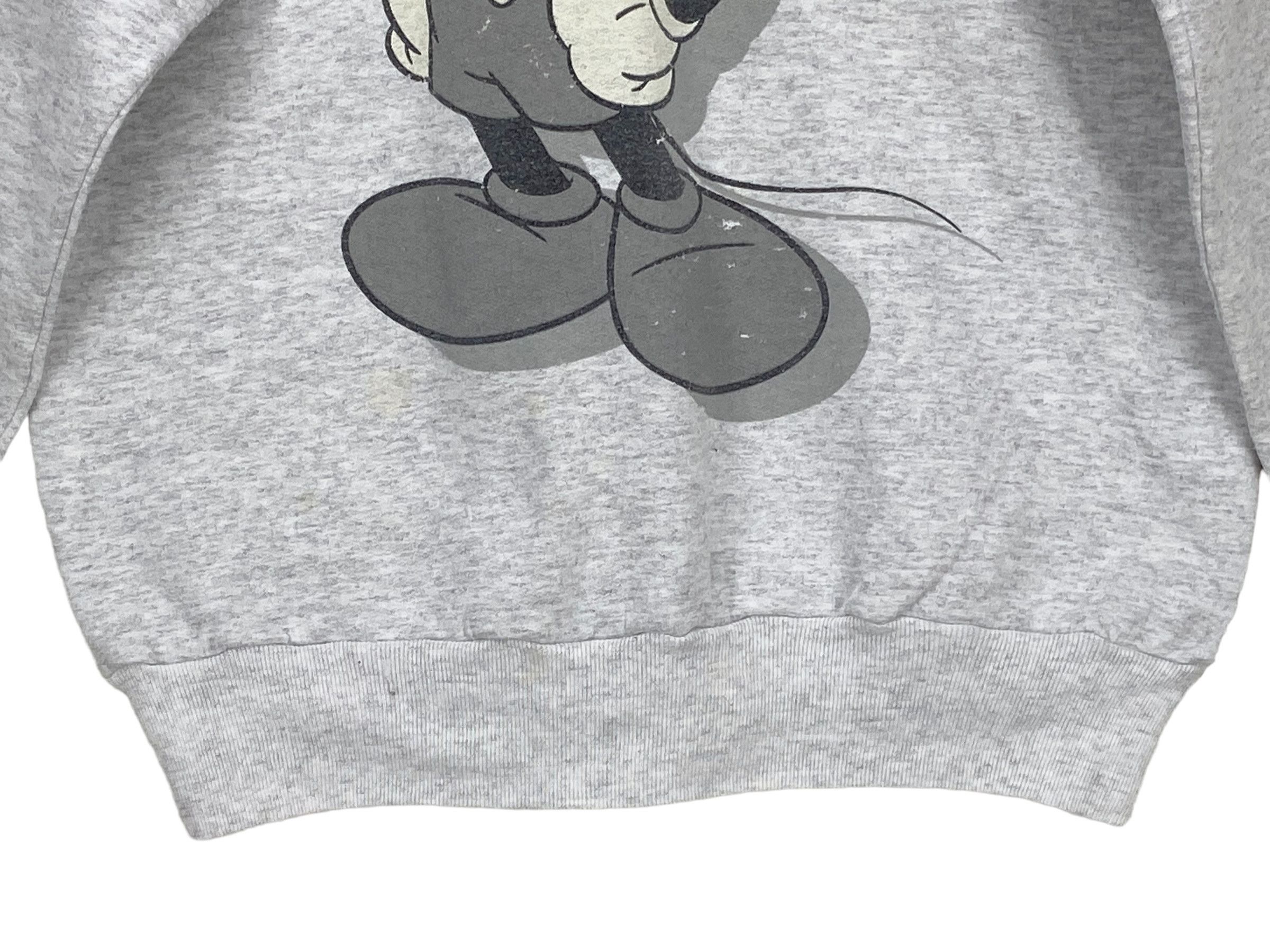 Mickey Mouse × Vintage Vintage Mickey Mouse Grey Graphic Sweatshirt 90s Streetwear Size US XXS / EU 40 - 4 Thumbnail