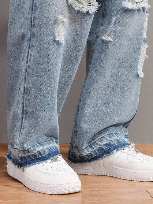 Japanese Brand Matsuoka x Nao Ripped distressed casual jeans Size US 32 / EU 48 - 5 Thumbnail