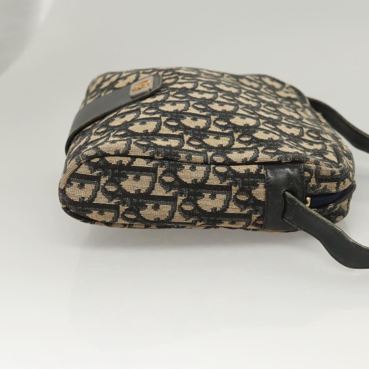 Dior DIOR Trotter Canvas Shoulder Bag Navy Gold Size ONE SIZE - 4 Thumbnail