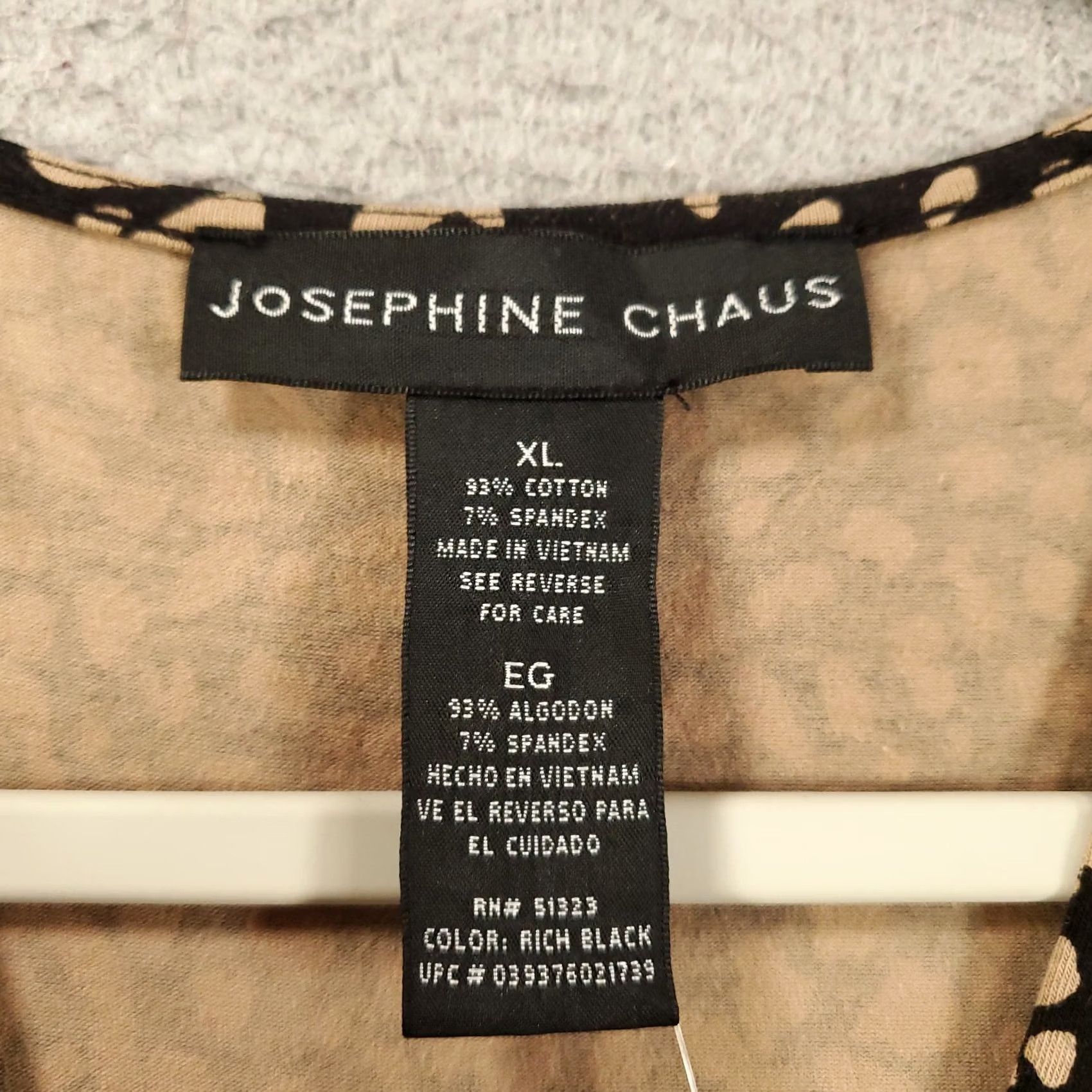 Vintage Josephine Chaus Leopard Print Top Womens XL Pullover V-Neck Knit Casual Shirt Tunic NWT Size XL / US 12-14 / IT 48-50 - 5 Thumbnail