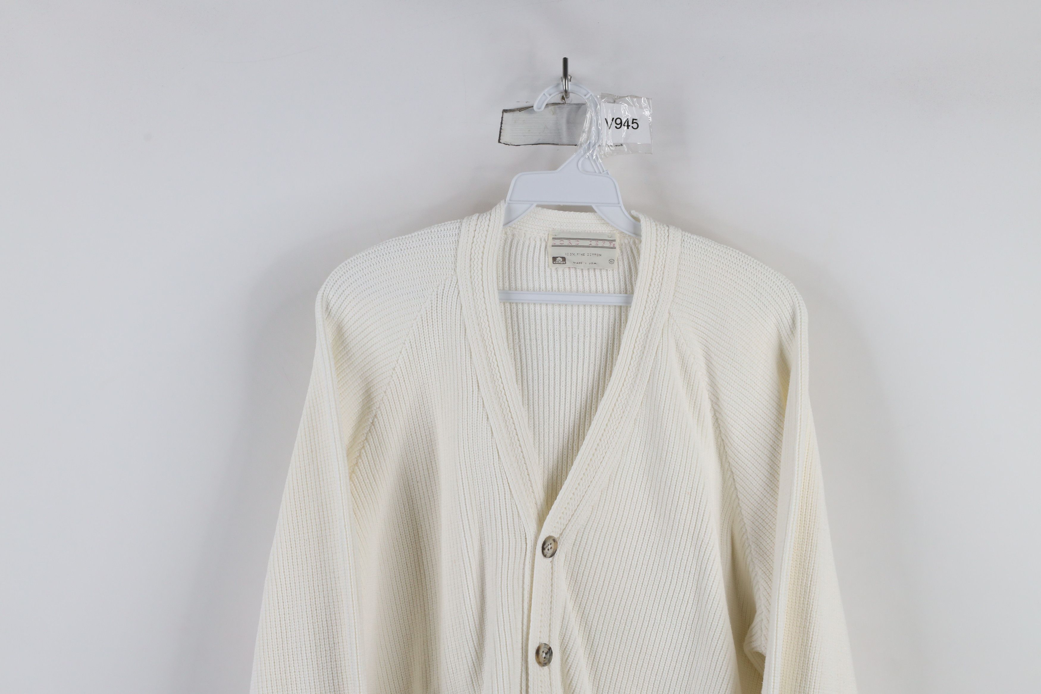 Vintage Vintage 70s Lord Jeff Ribbed Knit Cardigan Sweater USA Size XL / US 12-14 / IT 48-50 - 2 Thumbnail
