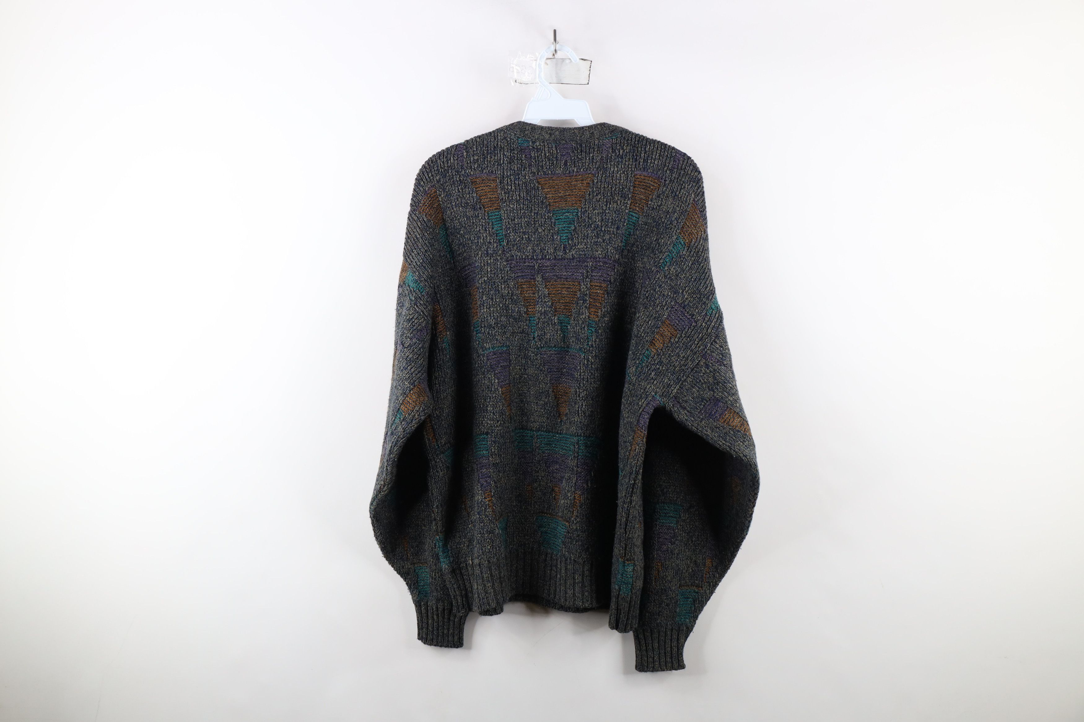 Vintage Vintage 90s Coogi Style Diamond Ribbed Knit Dad Sweater USA Size US L / EU 52-54 / 3 - 8 Thumbnail