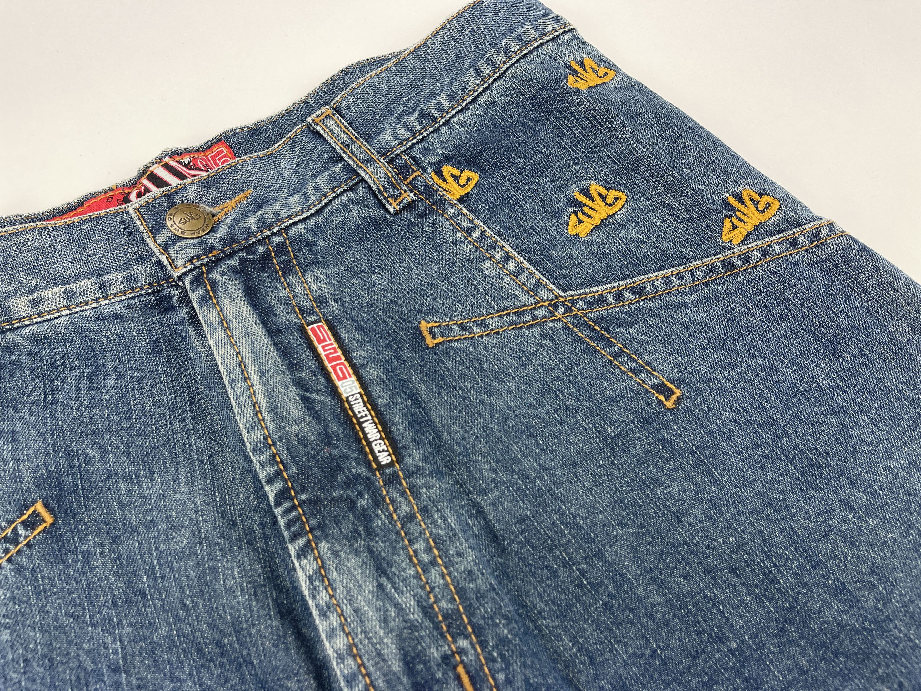 Vintage SWG Street War Gear jeans shorts vintage hip hop 90s size 32 Size US 32 / EU 48 - 10 Thumbnail