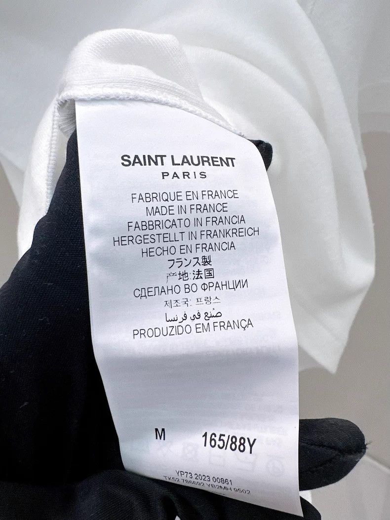 Saint Laurent Paris Saint Laurent Paris white short sleeves Size US M / EU 48-50 / 2 - 5 Thumbnail