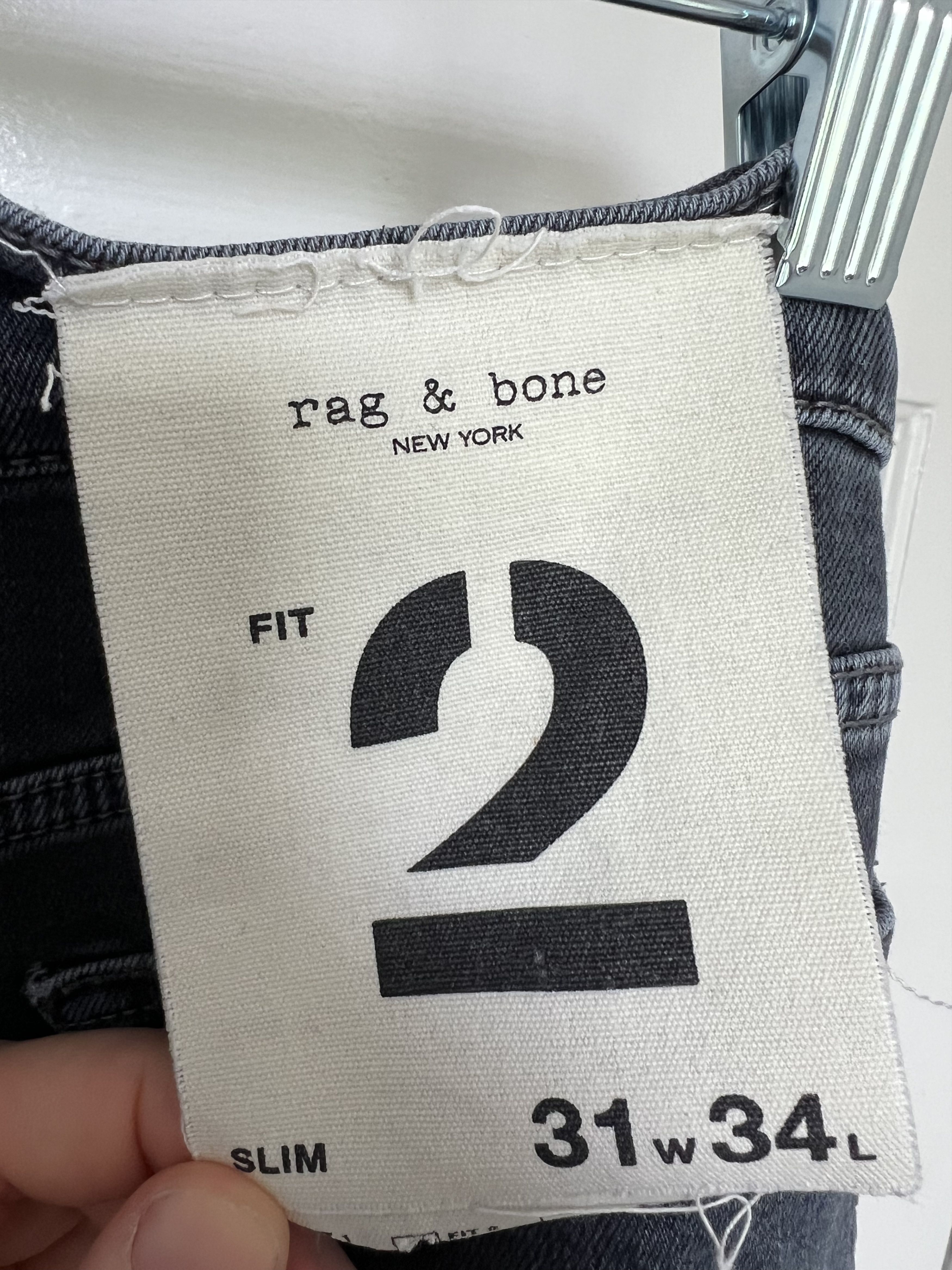 Rag & Bone Rag & Bone Fit 2 31 X 34 dark grey jeans Size US 31 - 3 Thumbnail