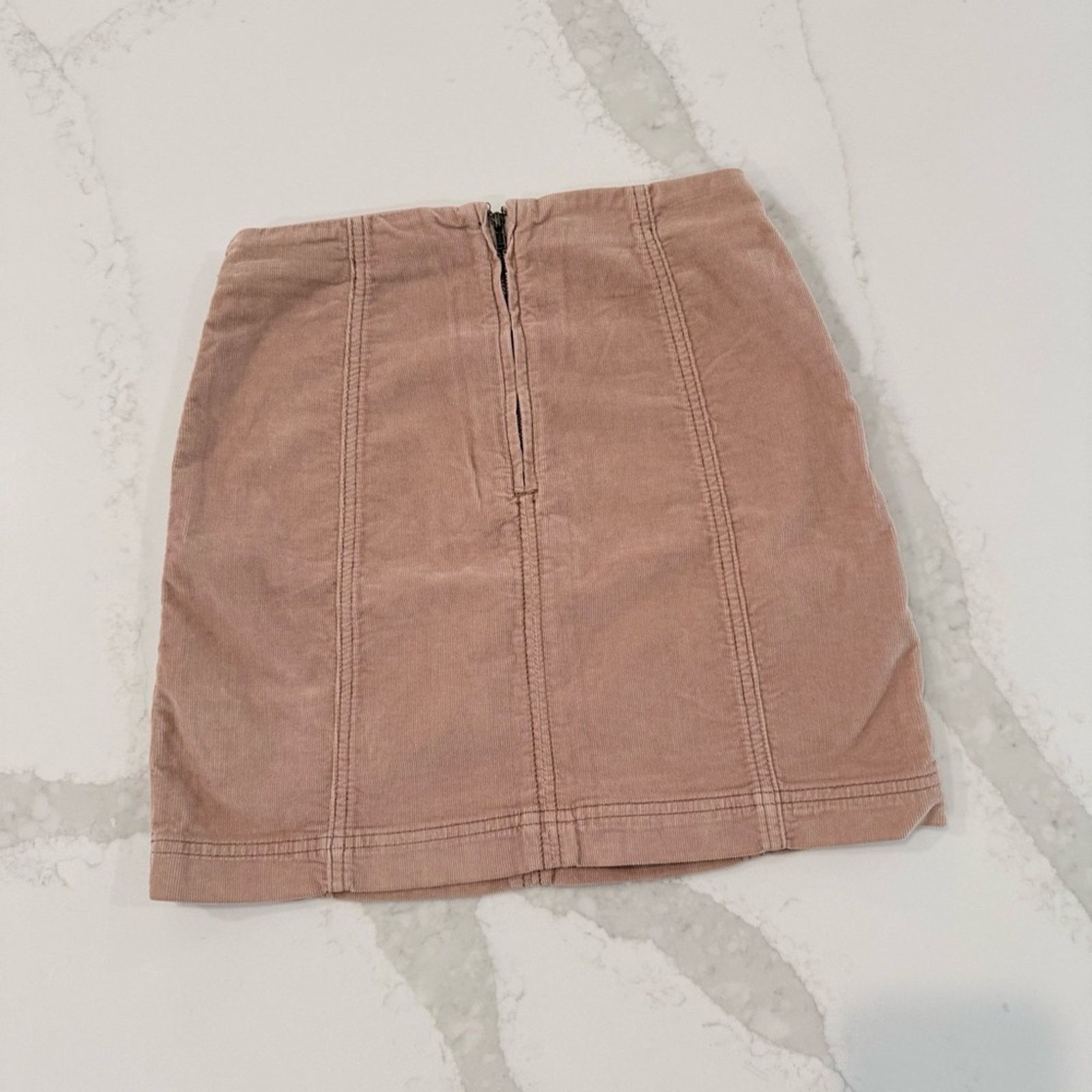 Free People Free People Modern Femme Corduroy Mini Skirt Womens 2 Taupe Size 26" / US 2 / IT 38 - 9 Thumbnail