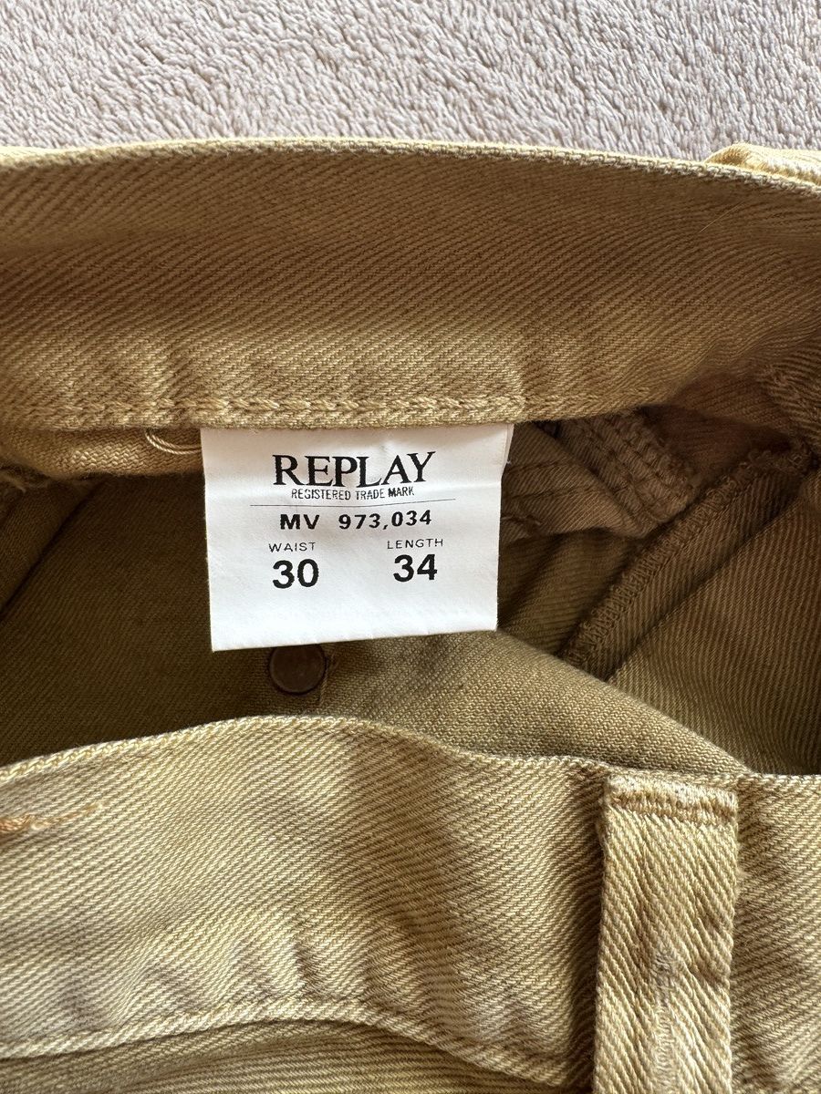Japanese Brand Replay Y2K Jeans Grunge Mudwash Denim vintage straight faded Size US 30 / EU 46 - 7 Thumbnail