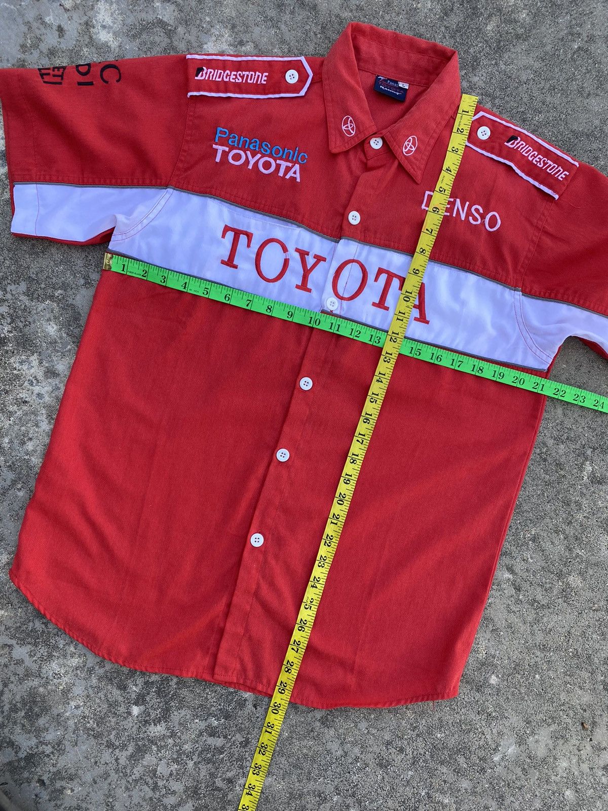 Japanese Brand Toyota Panasonic Formula 1 Racing Shirt Button Up Size US L / EU 52-54 / 3 - 14 Thumbnail