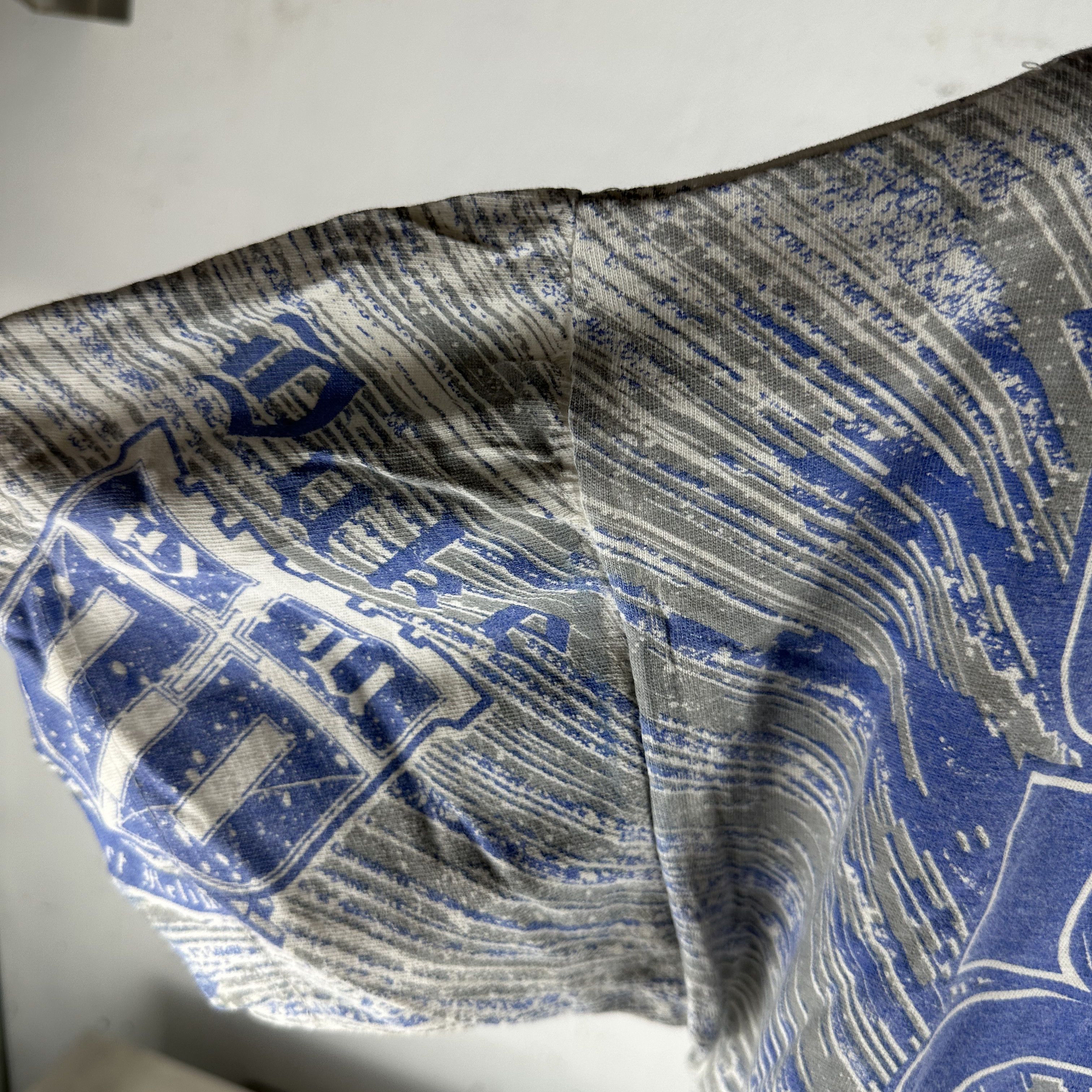 Vintage Vintage 90s Duke Blue Devils NCAA All Over Print AOP T-Shirt Size US XL / EU 56 / 4 - 5 Thumbnail