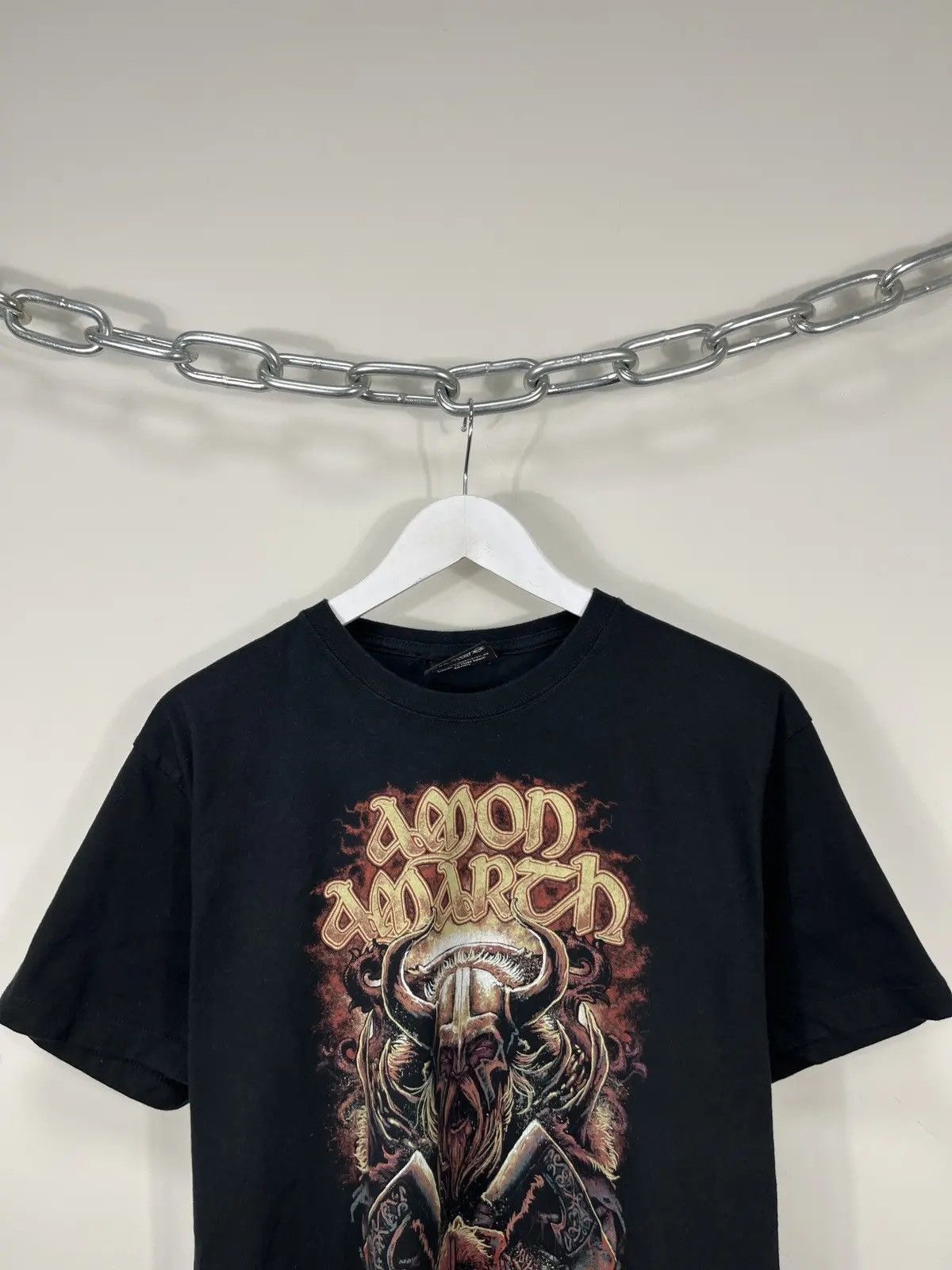 Band Tees × Vintage Vintage Amon Amarth Big Graphic Logo Rock Black Band Tee Size US M / EU 48-50 / 2 - 3 Thumbnail