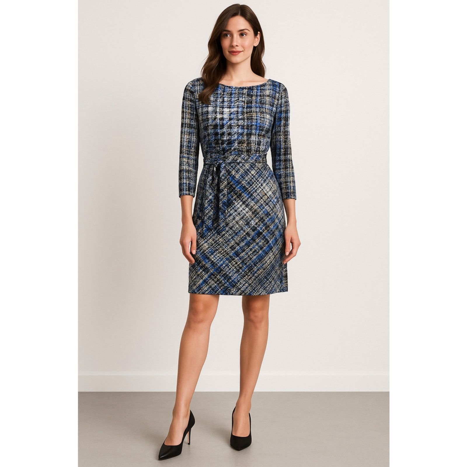 Donna Morgan Donna Morgan Abstract Print Belted Dress Retro Vibes M Size M / US 6-8 / IT 42-44 - 1 Thumbnail