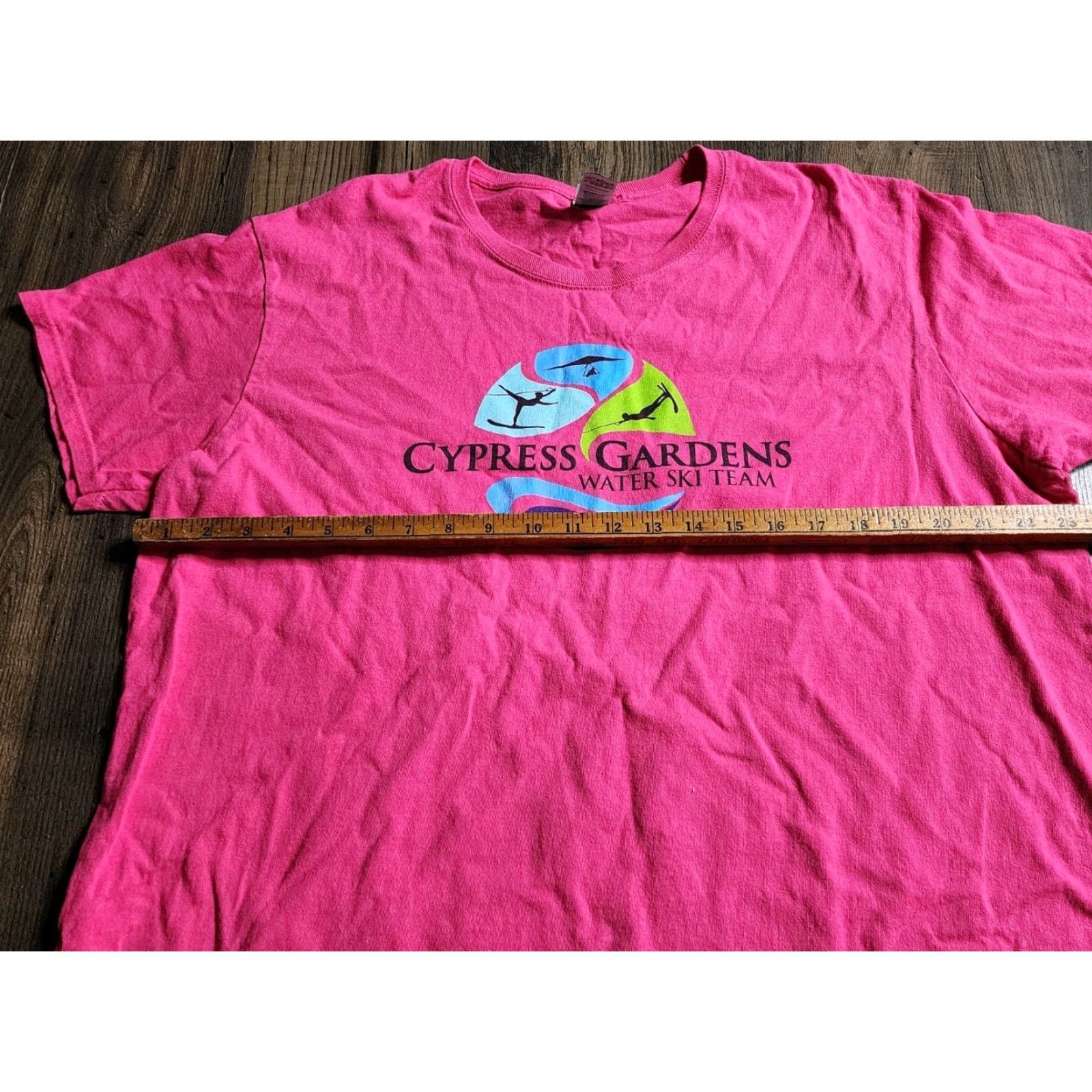 Gildan Womens 2XL Cypress Gardens FL Water Ski Team Shirt Pink Size XXL / US 16-18 / IT 52-54 - 3 Thumbnail