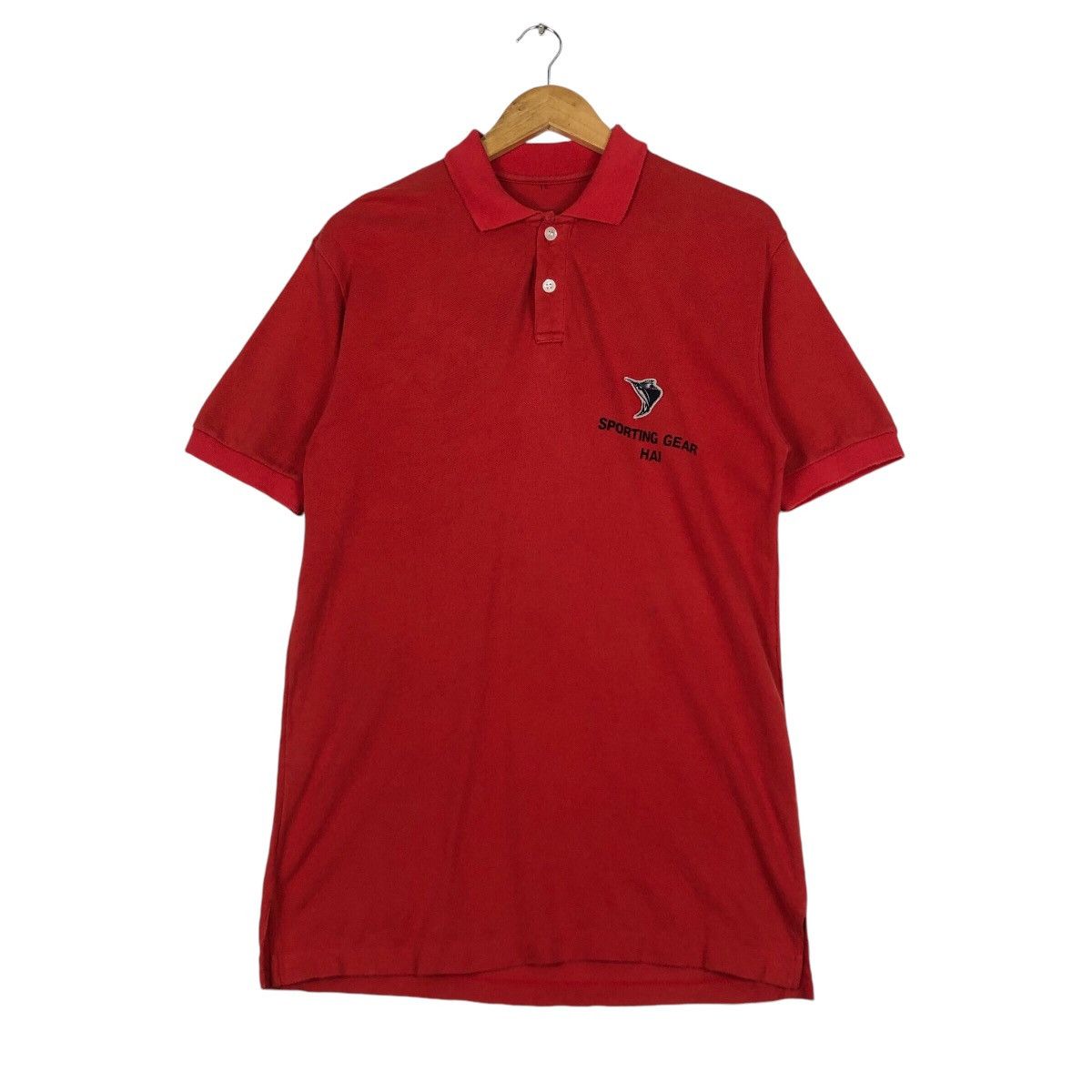 Hai Sporting Gear × Japanese Brand Hai Sporting Gear Red Polos Shirt Japanese Brand Rare small Size US S / EU 44-46 / 1 - 1 Thumbnail