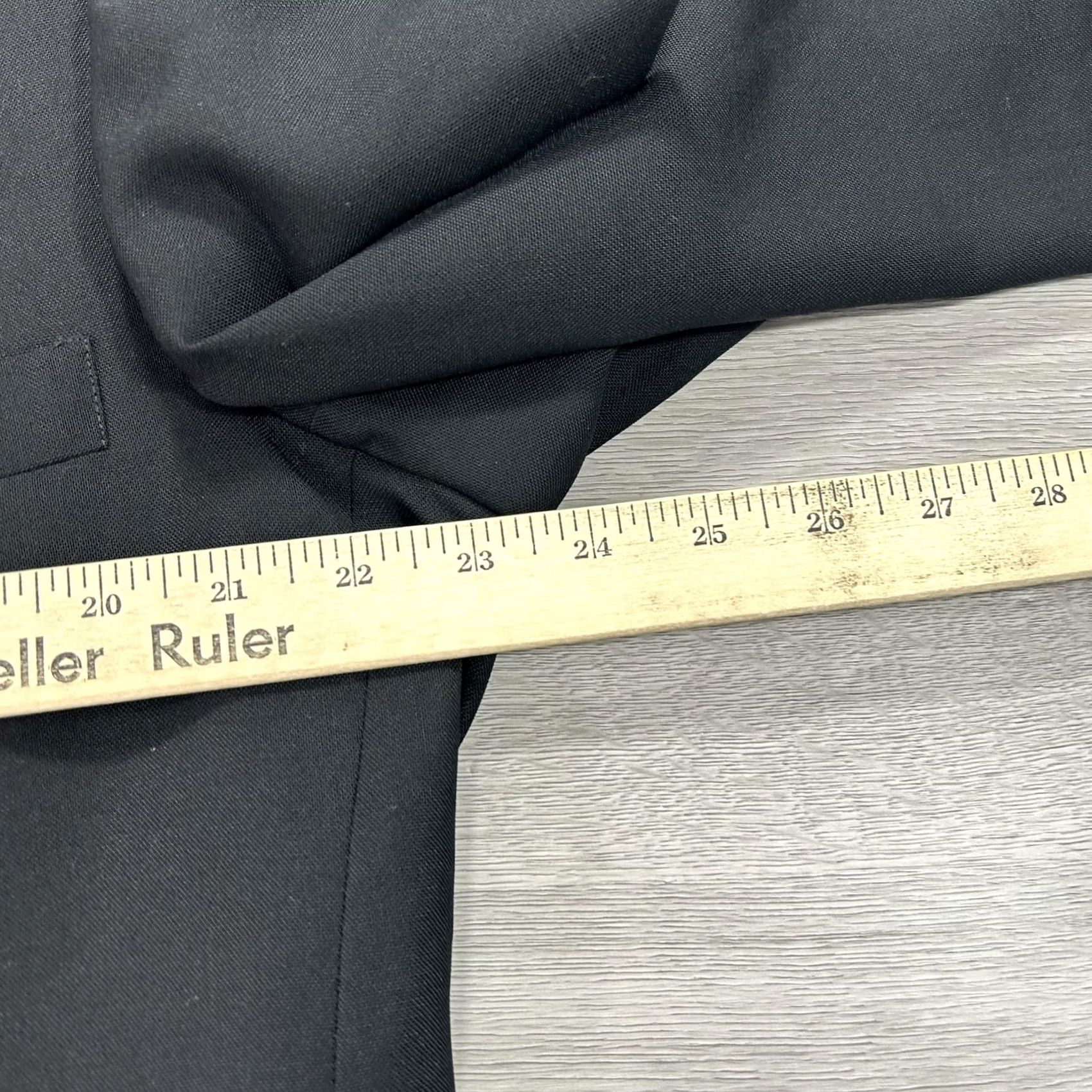 Doublet VINTAGE Henry Grethel Blazer Mens 44 Black Double Breasted Sport Coat Jacket USA Size 44R - 5 Thumbnail