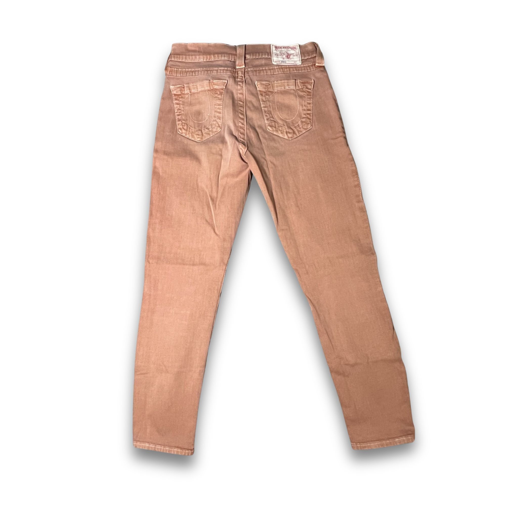 True Religion True Religion Womens Skinny Fit Jeans Size 28W Light Brown 9 Size 28" / US 6 / IT 42 - 3 Thumbnail