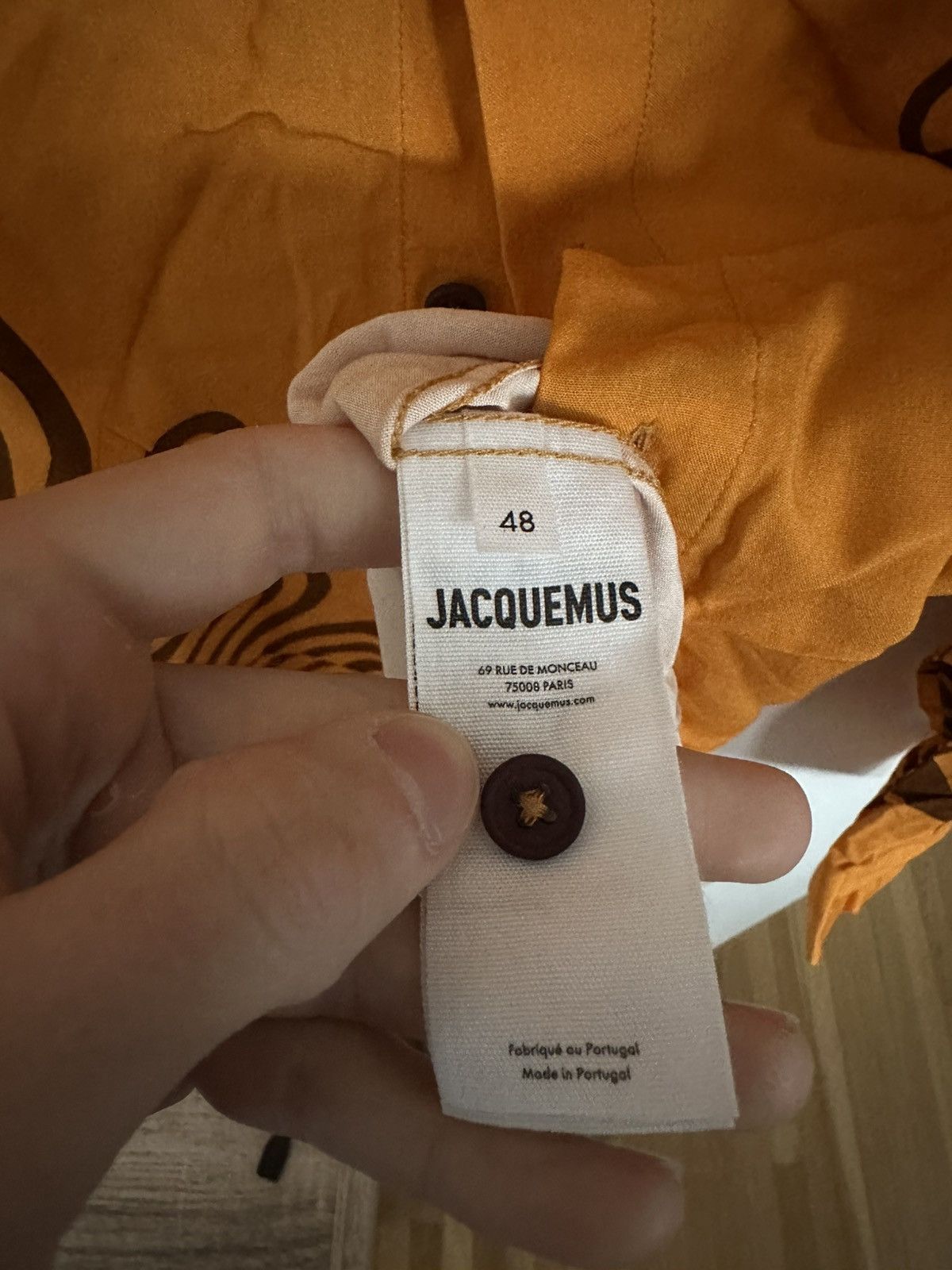 Jacquemus Jacquemus Le Rapha Orange button up shirt Size US M / EU 48-50 / 2 - 4 Thumbnail